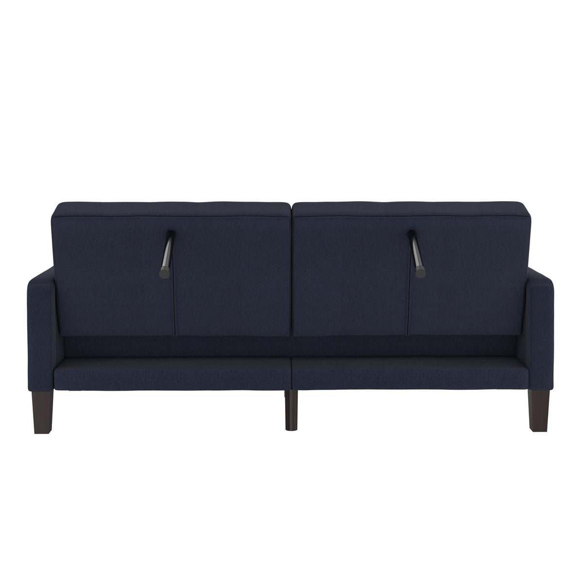 Bäddsoffa - 199x88x86 cm - för 3 personer, klädd i sammet - blå - Porter