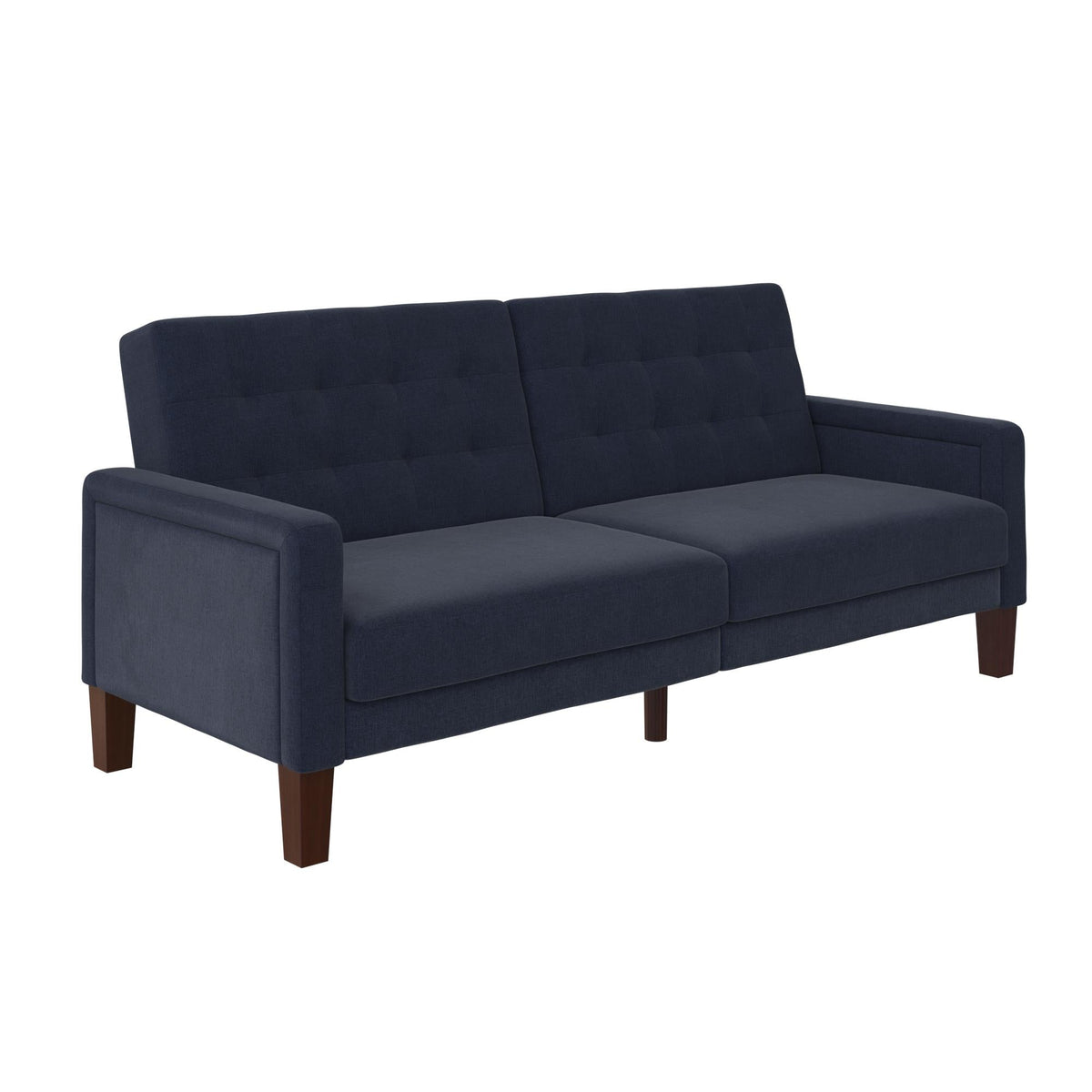 Bäddsoffa - 199x88x86 cm - för 3 personer, klädd i sammet - blå - Porter