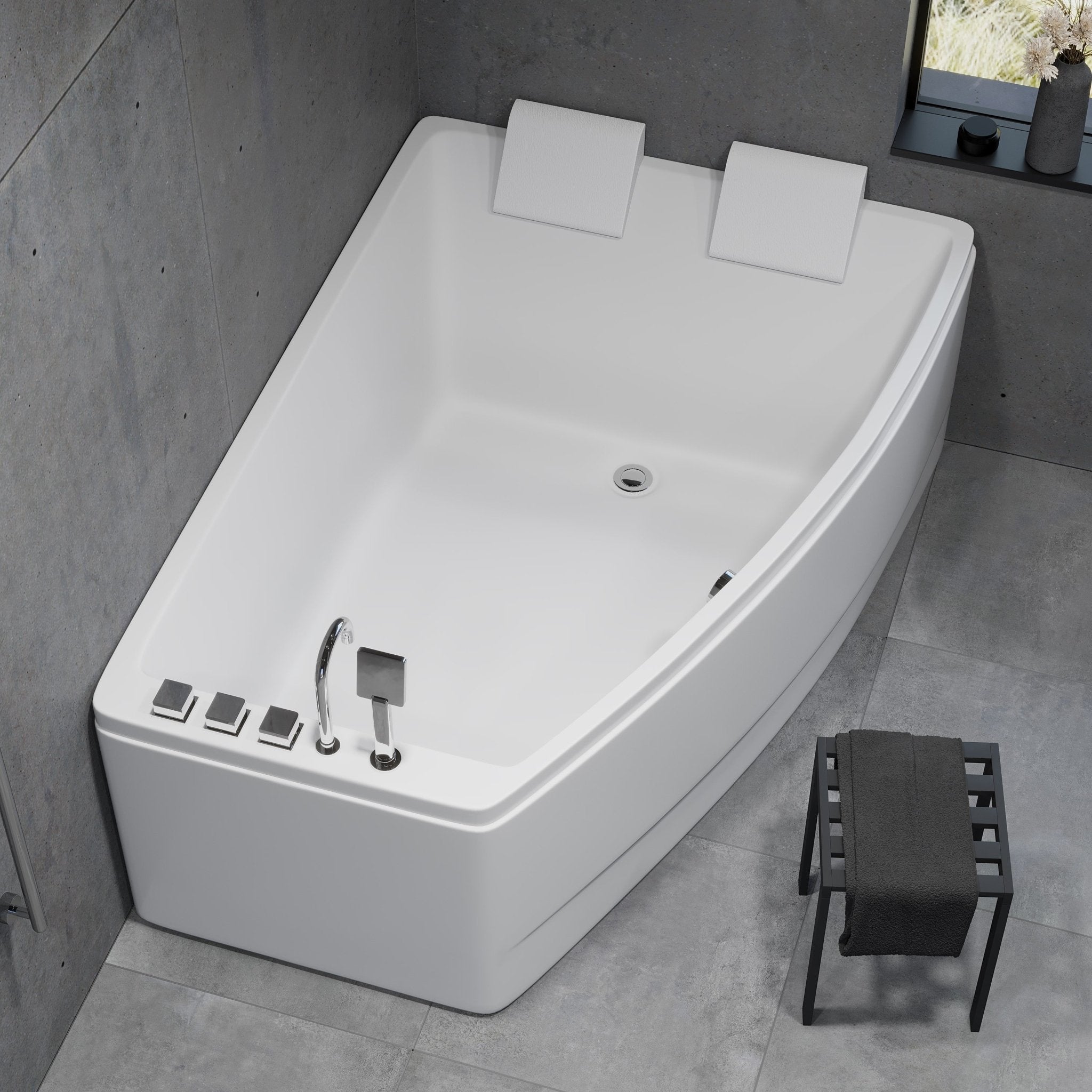 Vejlefjord, Bathtub Set - Code, White Glossy - 160 cm - MASTERSTORE - 8595677170511 - Bathtub Set - Code - 47 - 160 - 07 - 11 - 30 - 8595677170511