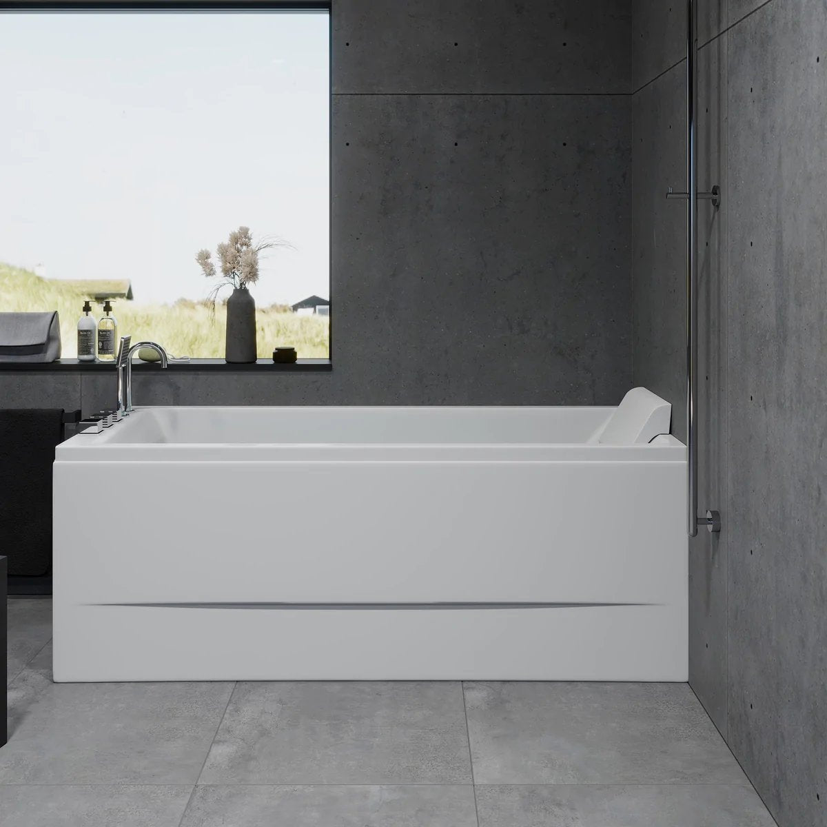 Svaneke, Bathtub Set - Code, White Glossy - 160 cm - MASTERSTORE - 8595677170528 - Bathtub Set - Code - 47 - 160 - 02 - 11 - 30 - 8595677170528