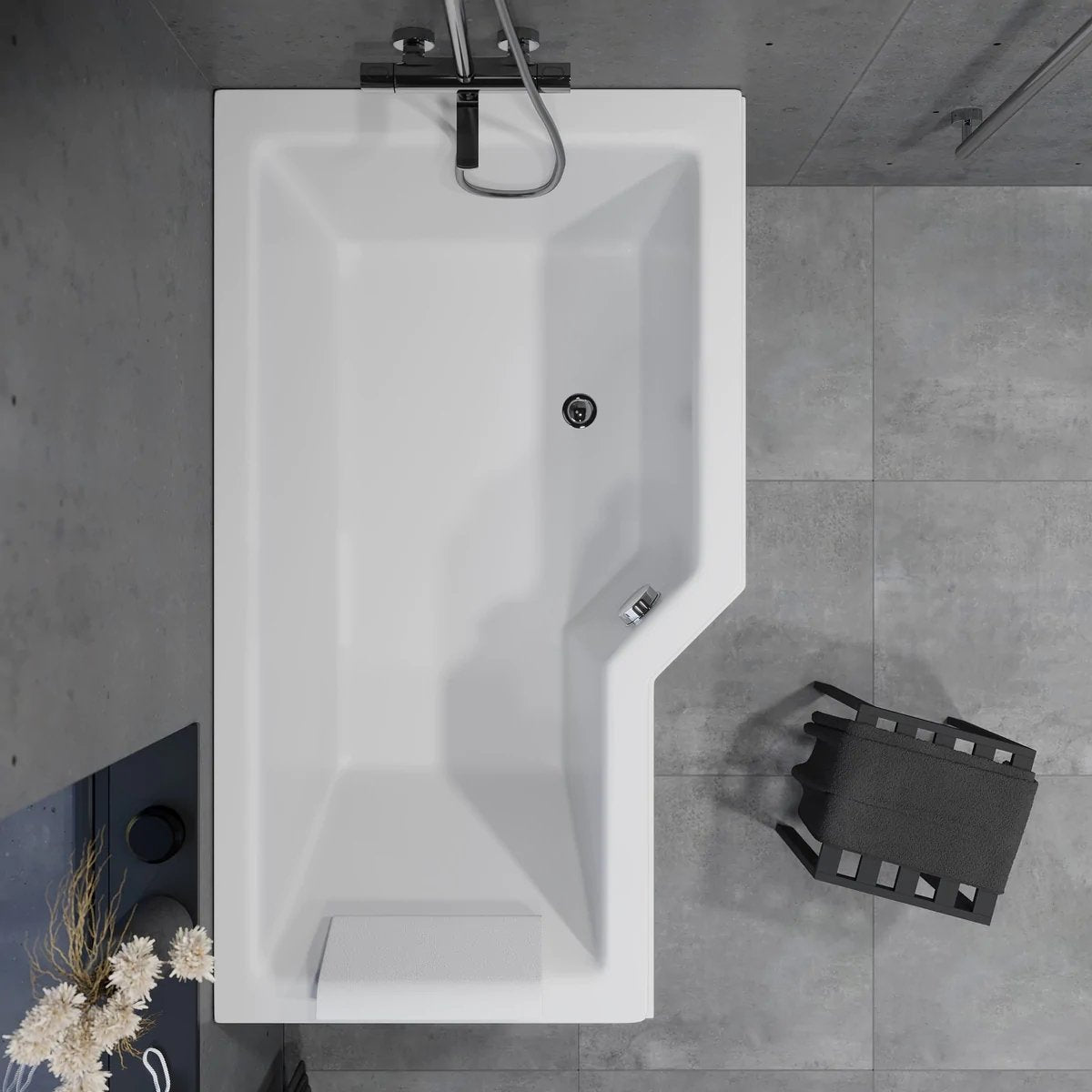 Svensmarke, Bathtub Set - Code, White Glossy - 150 cm - MASTERSTORE - 8595677170542 - Bathtub Set - Code - 47 - 150 - 04 - 11 - 30 - 8595677170542