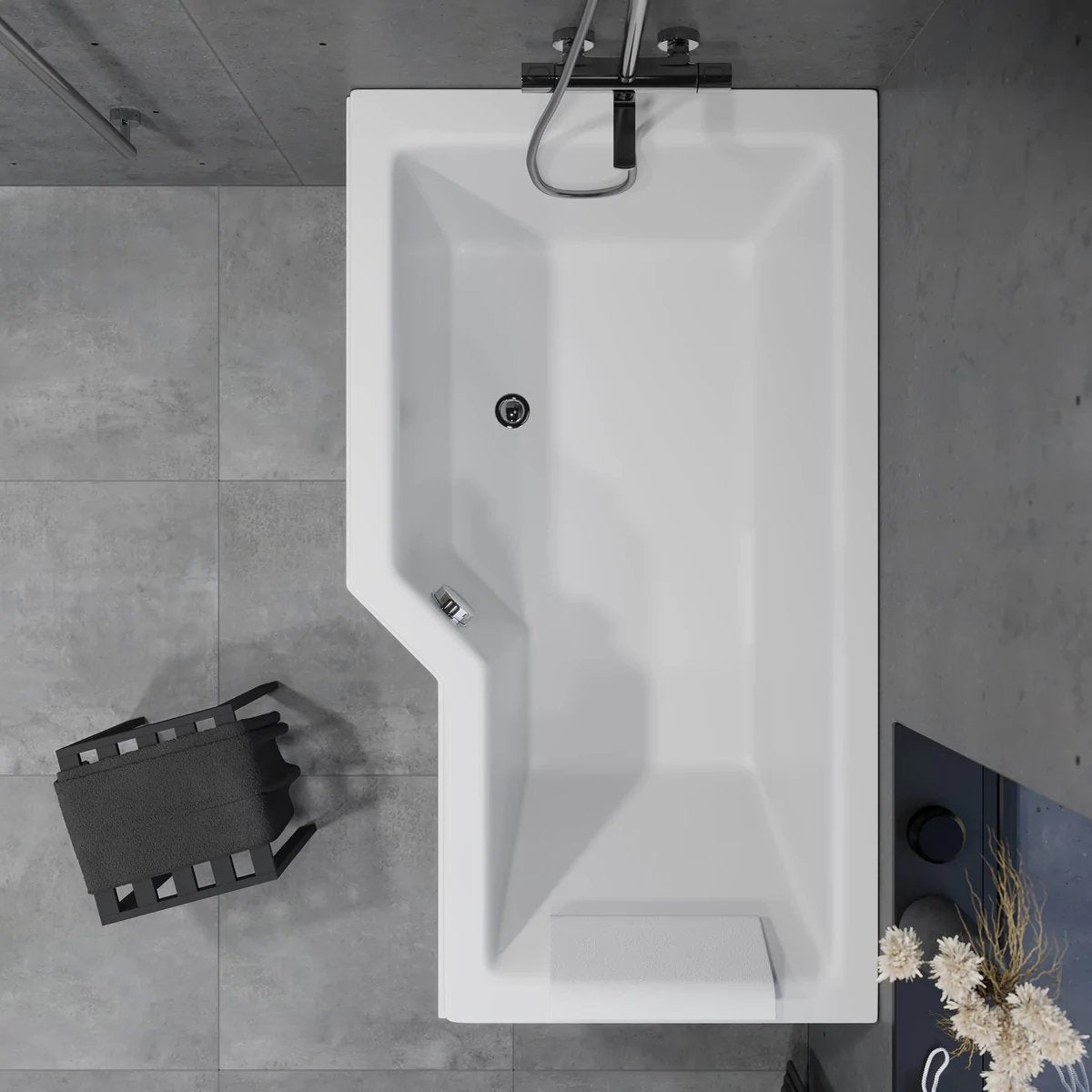 Svensmarke, Bathtub Set - Code, White Glossy - 150 cm - MASTERSTORE - 8595677170542 - Bathtub Set - Code - 47 - 150 - 04 - 11 - 30 - 8595677170542