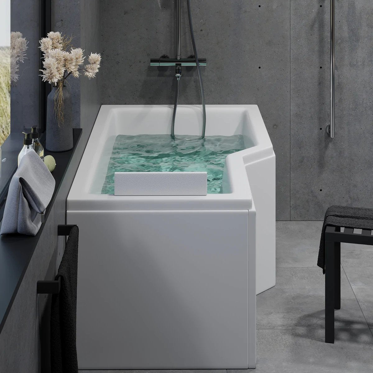 Svensmarke, Bathtub Set - Code, White Glossy - 150 cm - MASTERSTORE - 8595677170559 - Bathtub Set - Code - 47 - 150 - 03 - 11 - 30 - 8595677170559