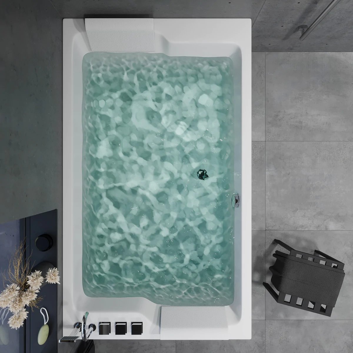 Skibstrup, Bathtub Set - Code, White Glossy - 170 cm - MASTERSTORE - 8595677170566 - Bathtub Set - Code - 47 - 170 - 05 - 11 - 30 - 8595677170566