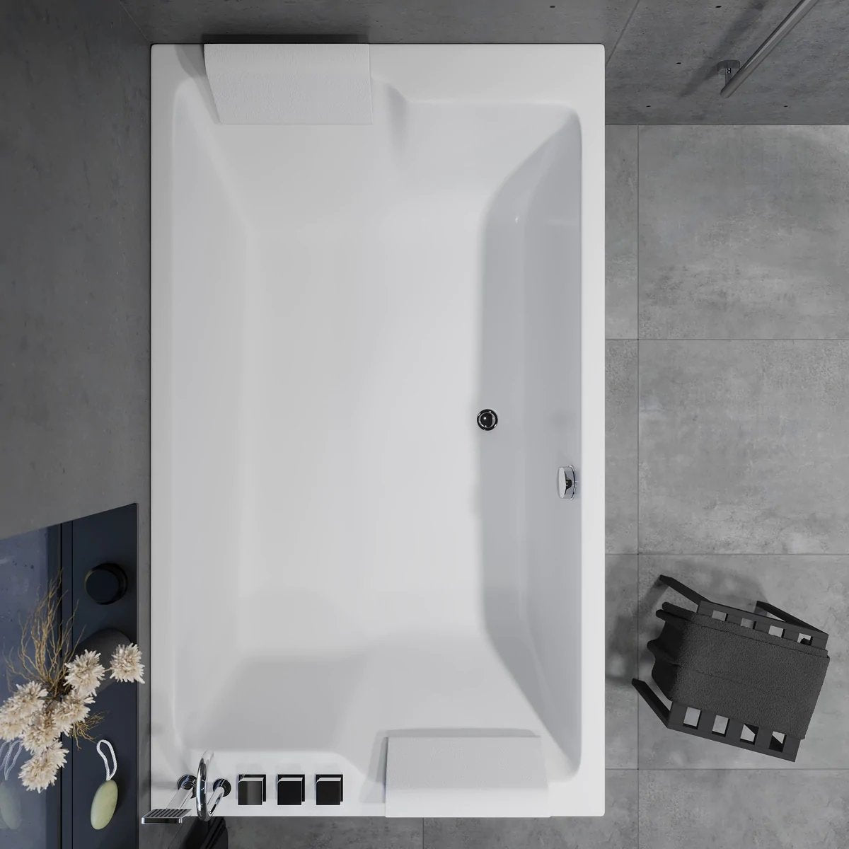 Skibstrup, Bathtub Set - Code, White Glossy - 170 cm - MASTERSTORE - 8595677170566 - Bathtub Set - Code - 47 - 170 - 05 - 11 - 30 - 8595677170566