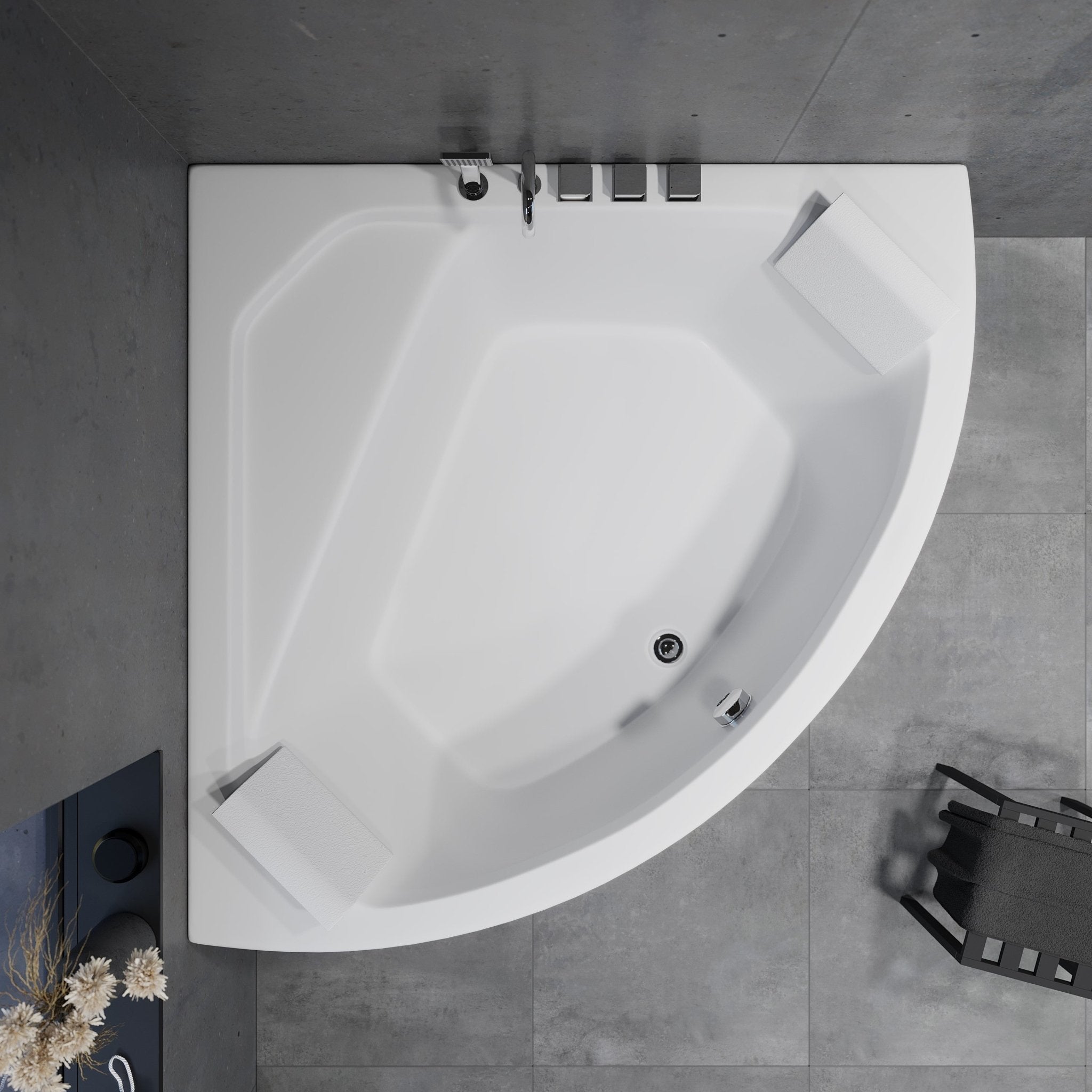 Ulstrup, Bathtub Set - Code, White Glossy - 130 cm - MASTERSTORE - 8595677170573 - Bathtub Set - Code - 47 - 130 - 01 - 11 - 31 - 8595677170573
