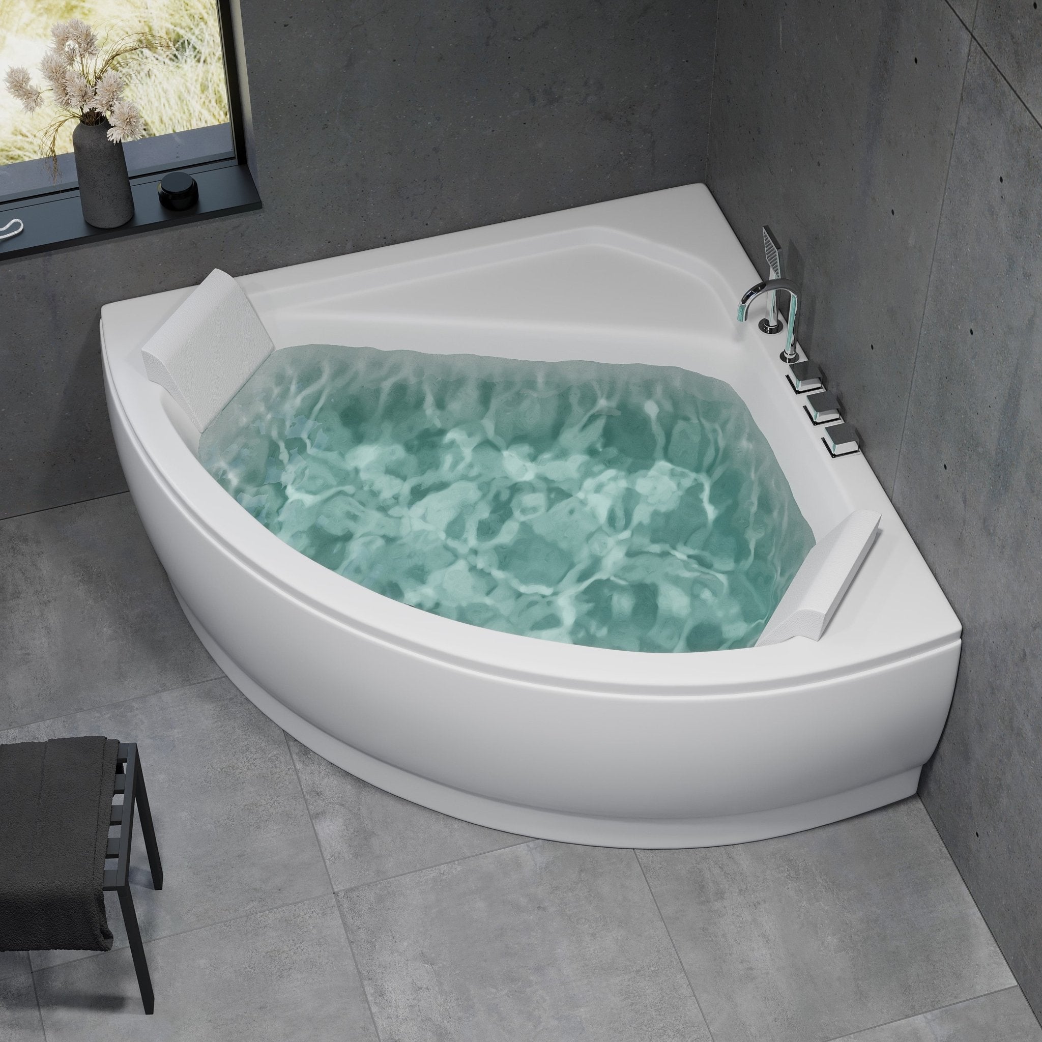 Ulstrup, Bathtub Set - Code, White Glossy - 130 cm - MASTERSTORE - 8595677170597 - Bathtub Set - Code - 47 - 130 - 01 - 11 - 30 - 8595677170597