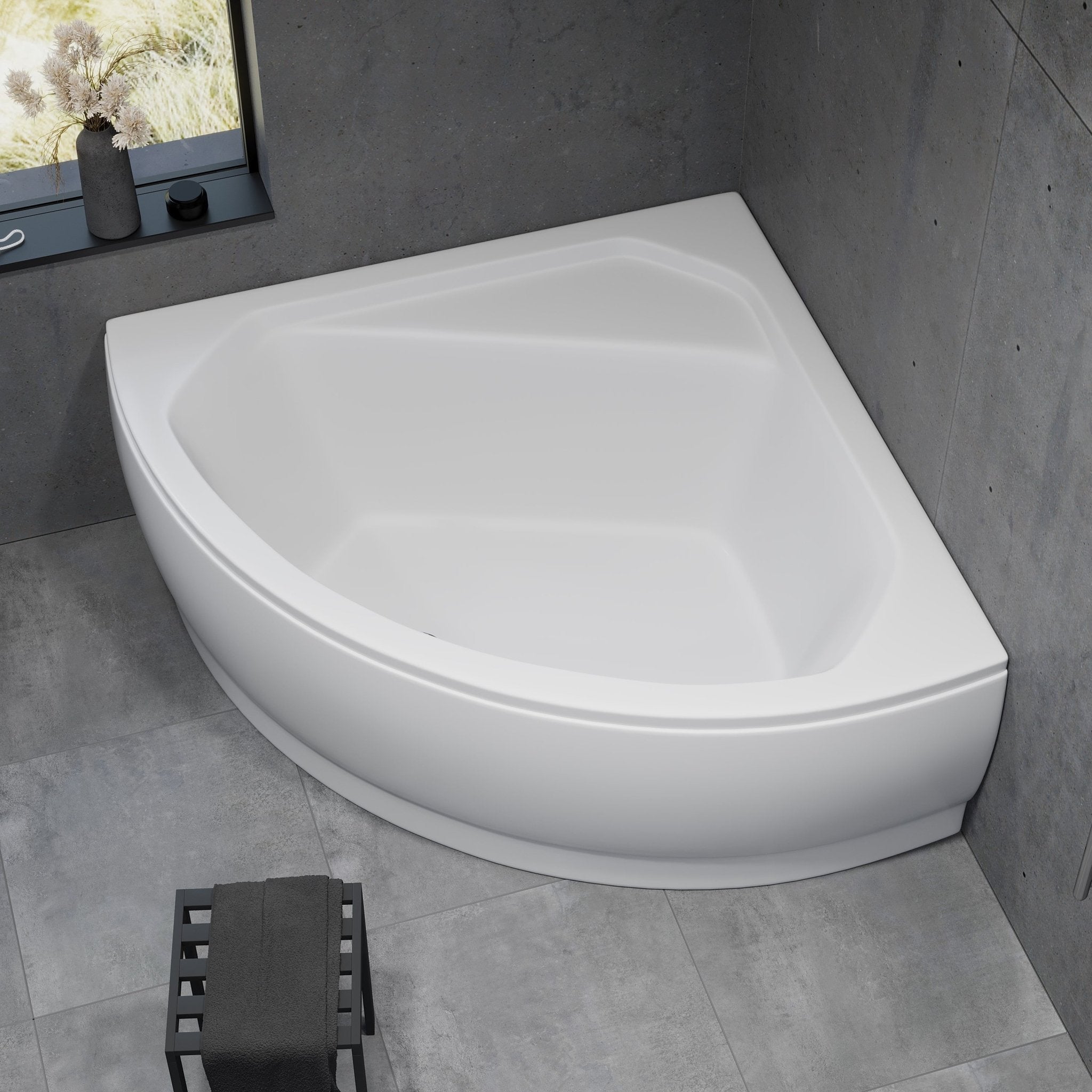 Ulstrup, Bathtub Set - Code, White Glossy - 130 cm - MASTERSTORE - 8595677170597 - Bathtub Set - Code - 47 - 130 - 01 - 11 - 30 - 8595677170597