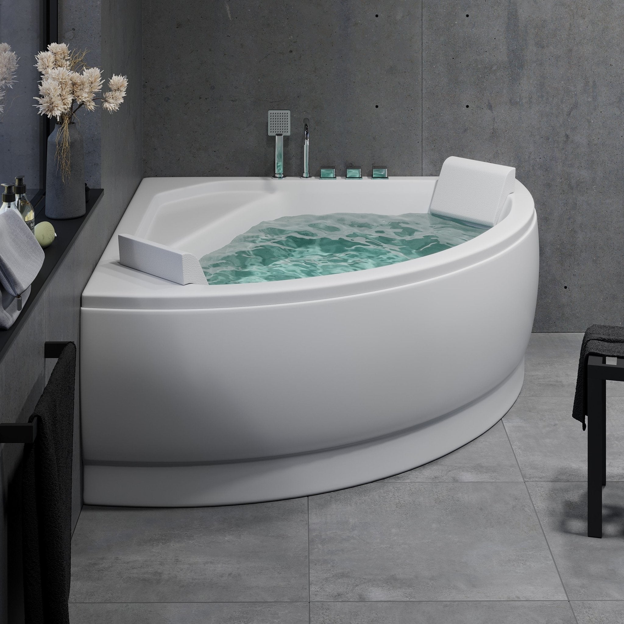 Ulstrup, Bathtub Set - Code, White Glossy - 140 cm - MASTERSTORE - 8595677170603 - Bathtub Set - Code - 47 - 140 - 01 - 11 - 30 - 8595677170603