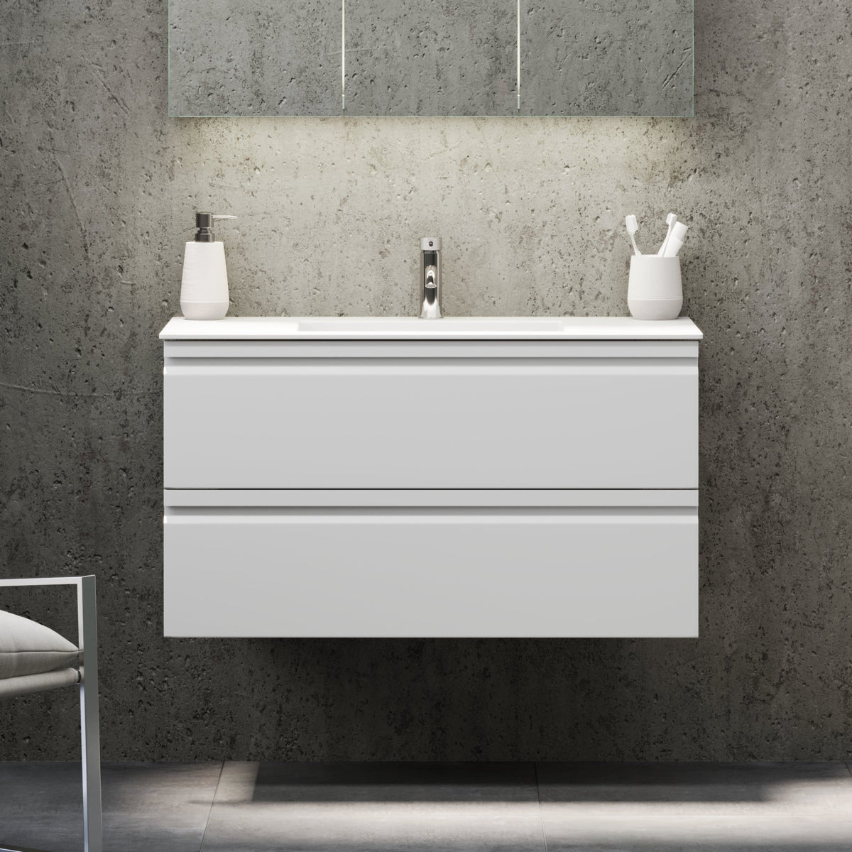 Knarrlagsund, Furniture Set - Code, White Mat - 100 cm - MASTERSTORE - 8595677171136 - Furniture Set - Code - 74 - 100 - 52 - 01 - 40 - 8595677171136