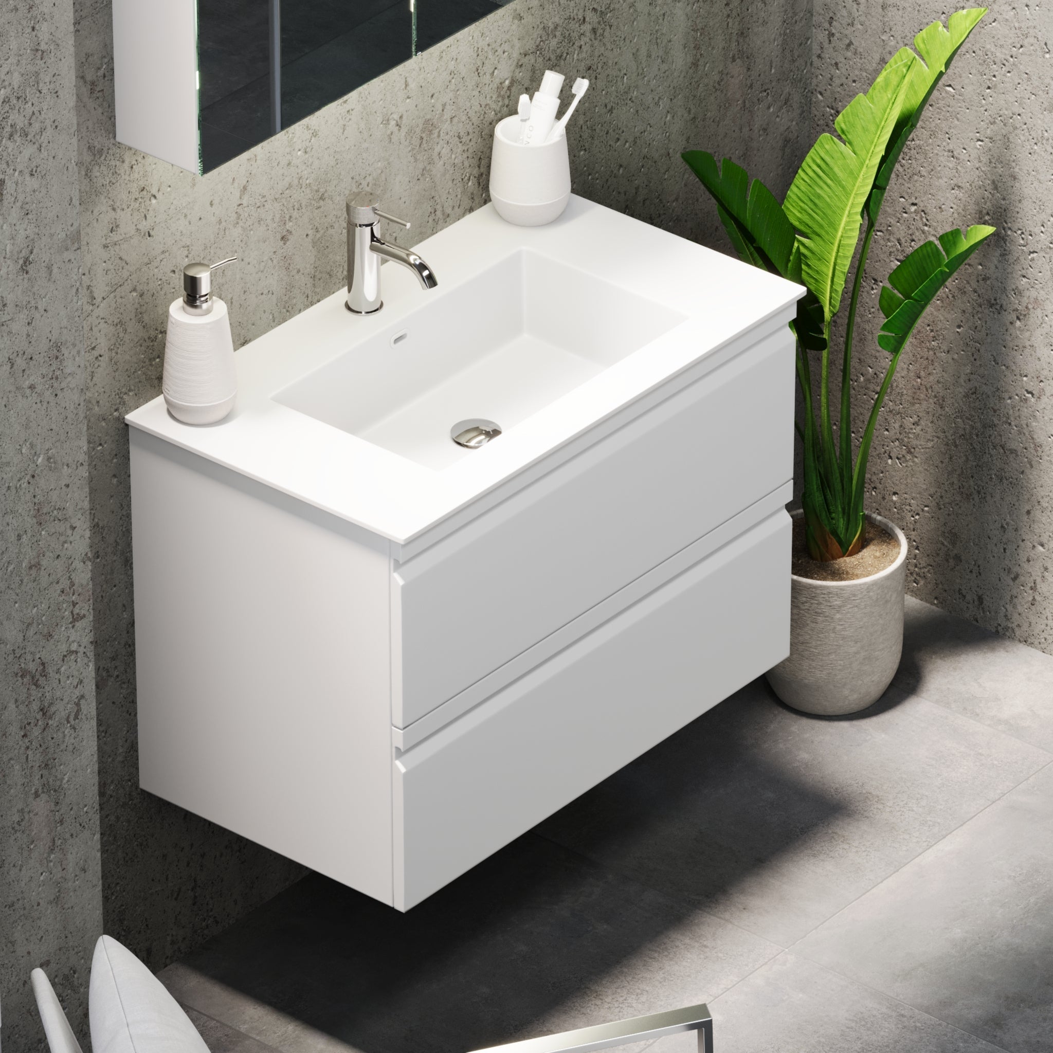 Knarrlagsund, Furniture Set - Code, White Mat - 100 cm - MASTERSTORE - 8595677171136 - Furniture Set - Code - 74 - 100 - 52 - 01 - 40 - 8595677171136