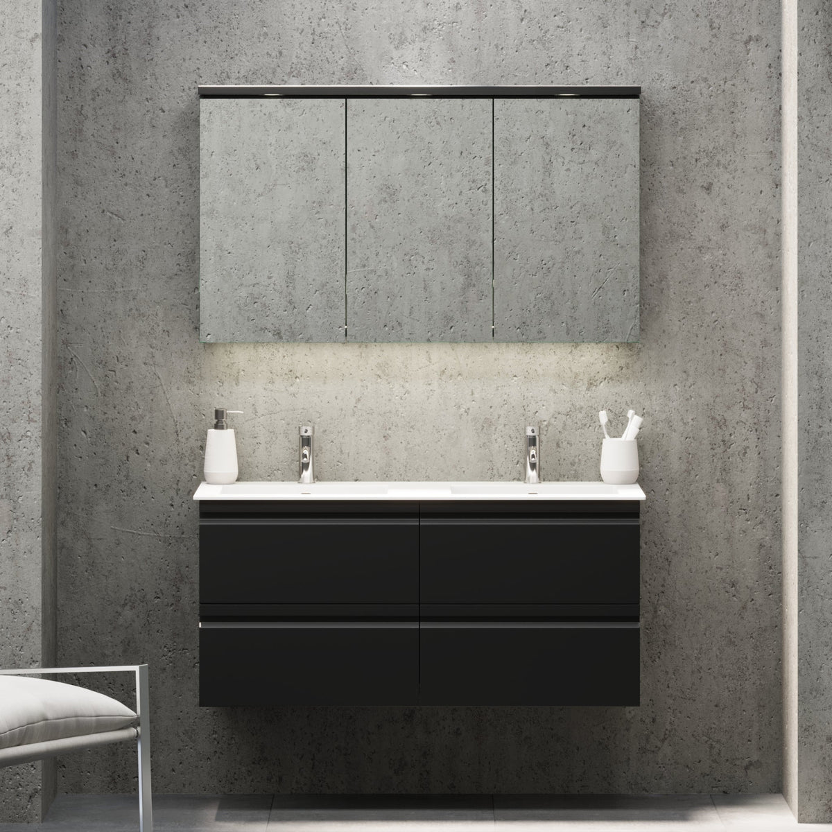 Knarrlagsund, Furniture Set - Code, Black Mat - 100 cm - MASTERSTORE - 8595677171143 - Furniture Set - Code - 74 - 100 - 52 - 02 - 40 - 8595677171143