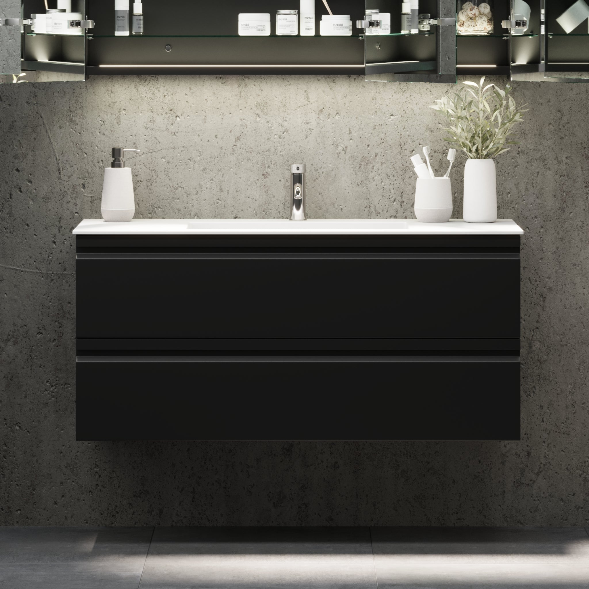 Knarrlagsund, Furniture Set - Code, Black Mat - 120 cm - MASTERSTORE - 8595677171266 - Furniture Set - Code - 74 - 120 - 52 - 02 - 42 - 8595677171266