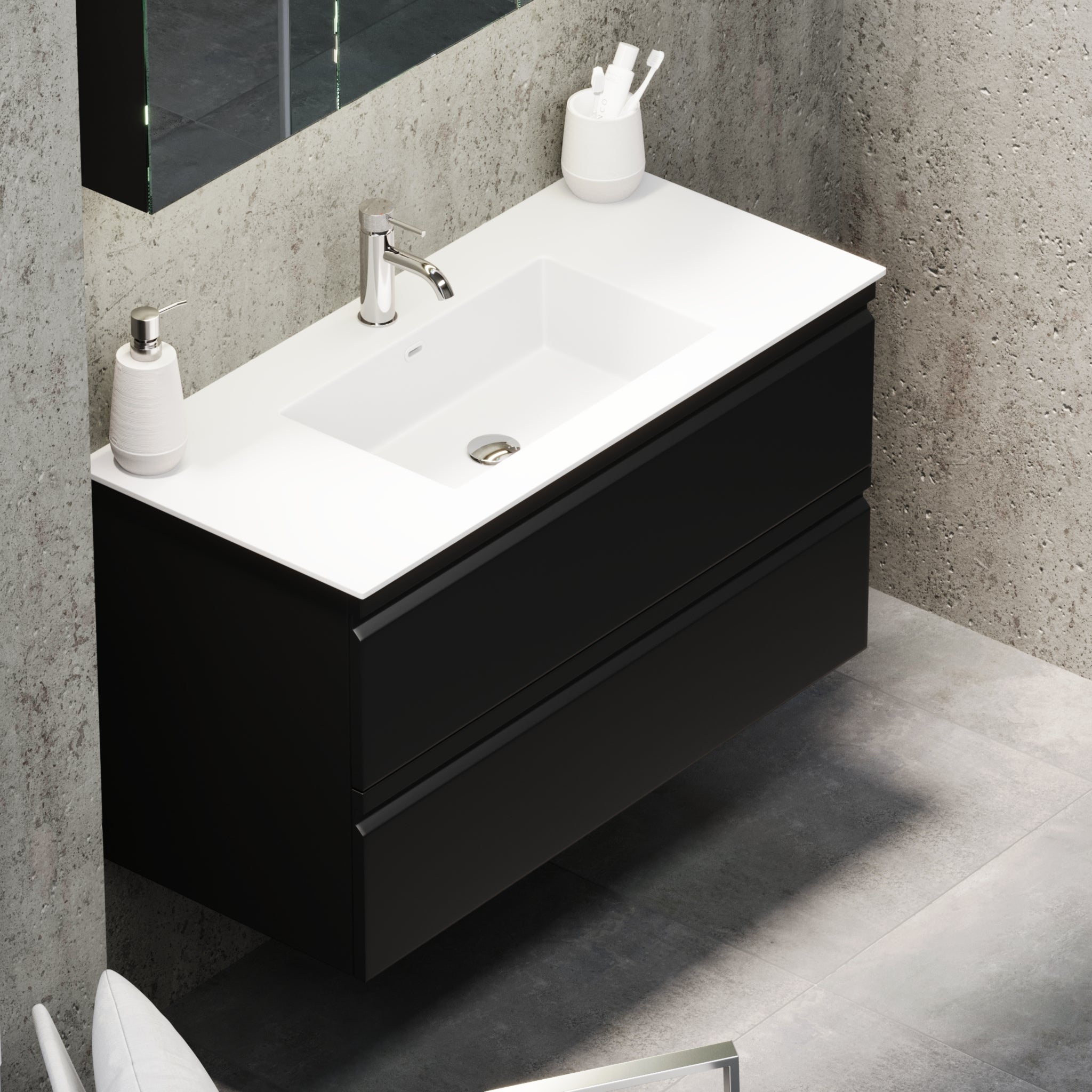 Knarrlagsund, Furniture Set - Code, Black Mat - 120 cm - MASTERSTORE - 8595677171266 - Furniture Set - Code - 74 - 120 - 52 - 02 - 42 - 8595677171266