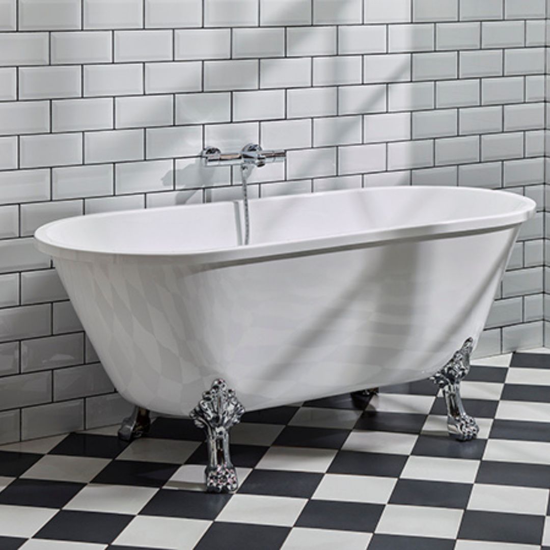 Rønne, Bathtub Set - Code, White Glossy - 160 cm - MASTERSTORE - 8595677175622 - Bathtub - 47-160-64-11-40 - 8595677175622