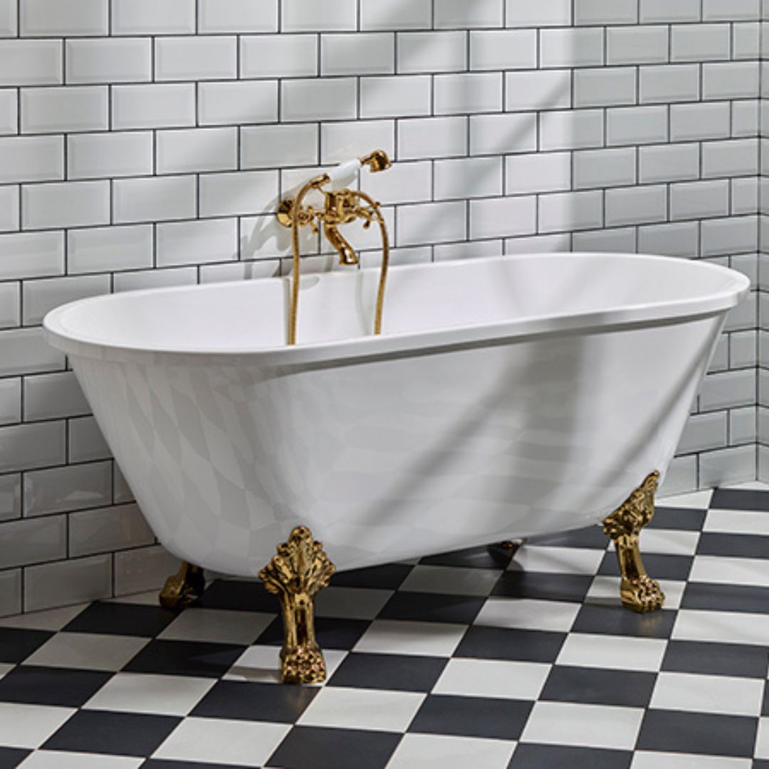 Rønne, Bathtub Set - Code, Brass Shiny - 160 cm - MASTERSTORE - 8595677175639 - Bathtub Set - Code - 47 - 160 - 64 - 64 - 40 - 8595677175639