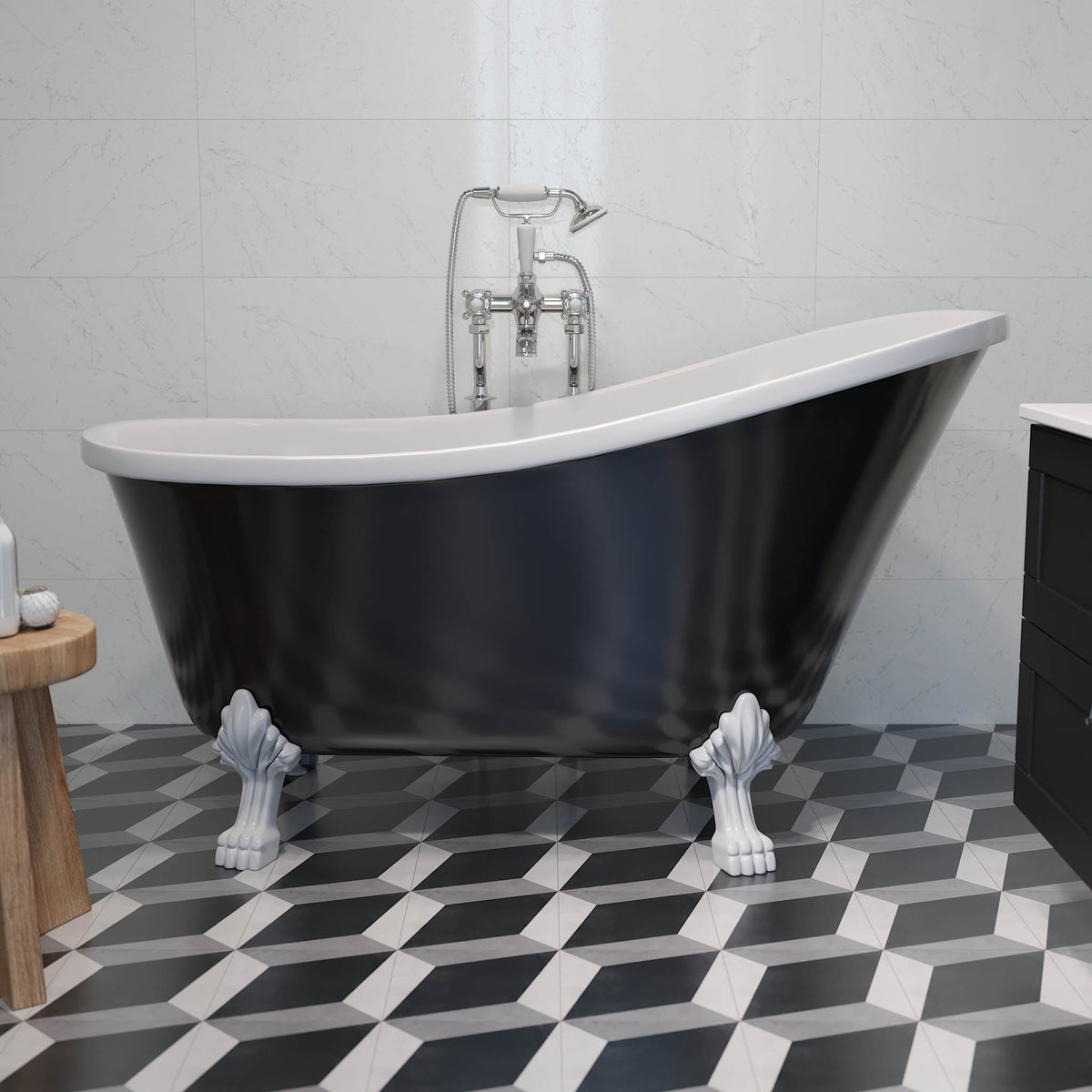 Svinkløv, Bathtub Set - Code, Chrome - 160 cm - MASTERSTORE - 8595677176063 - Bathtub - 47-160-65-60-42 - 8595677176063