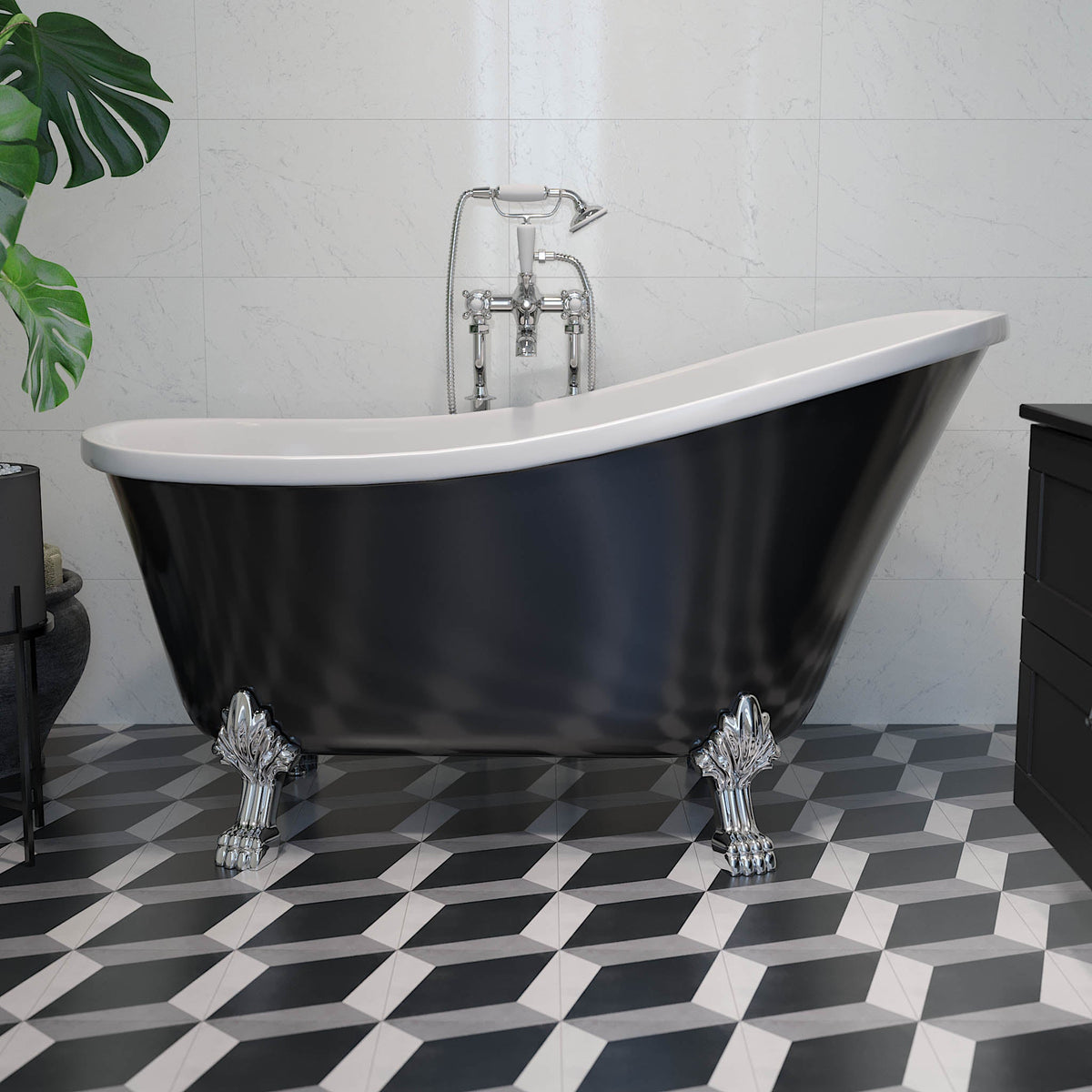 Svinkløv, Bathtub Set - Code, Chrome - 160 cm - MASTERSTORE - 8595677176063 - Bathtub - 47-160-65-60-42 - 8595677176063