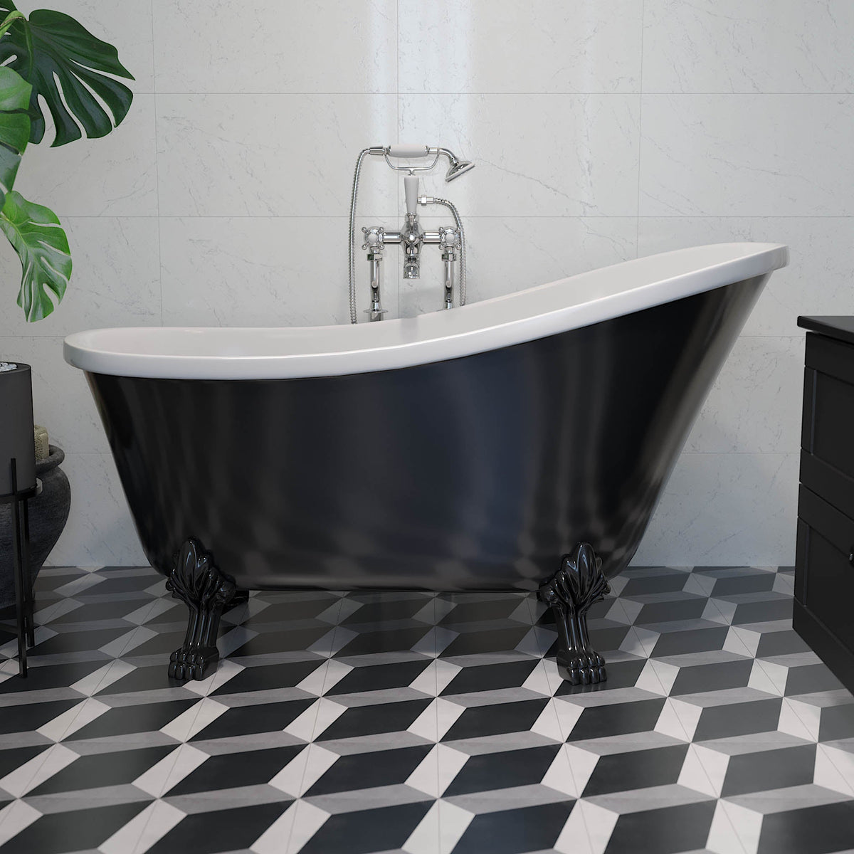 Svinkløv, Bathtub Set - Code, Chrome - 160 cm - MASTERSTORE - 8595677176063 - Bathtub - 47-160-65-60-42 - 8595677176063