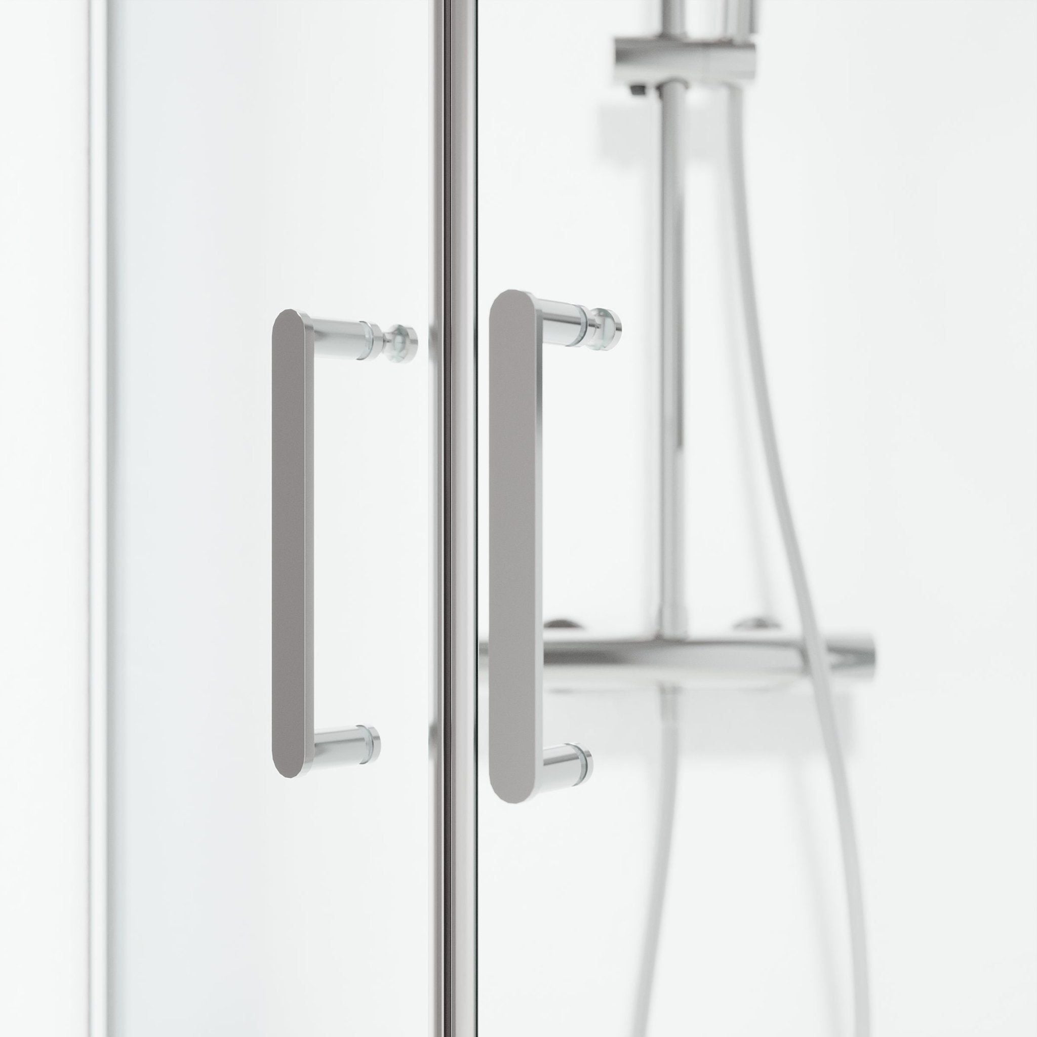 Shower enclosure semi - circular 80x80x195 cm - 6 mm clear nano glass - chrome profile - Sandefjord - MASTERSTORE - 8595677176261 - Shower Enclosures - 15-080-01-60-00 - 8595677176261