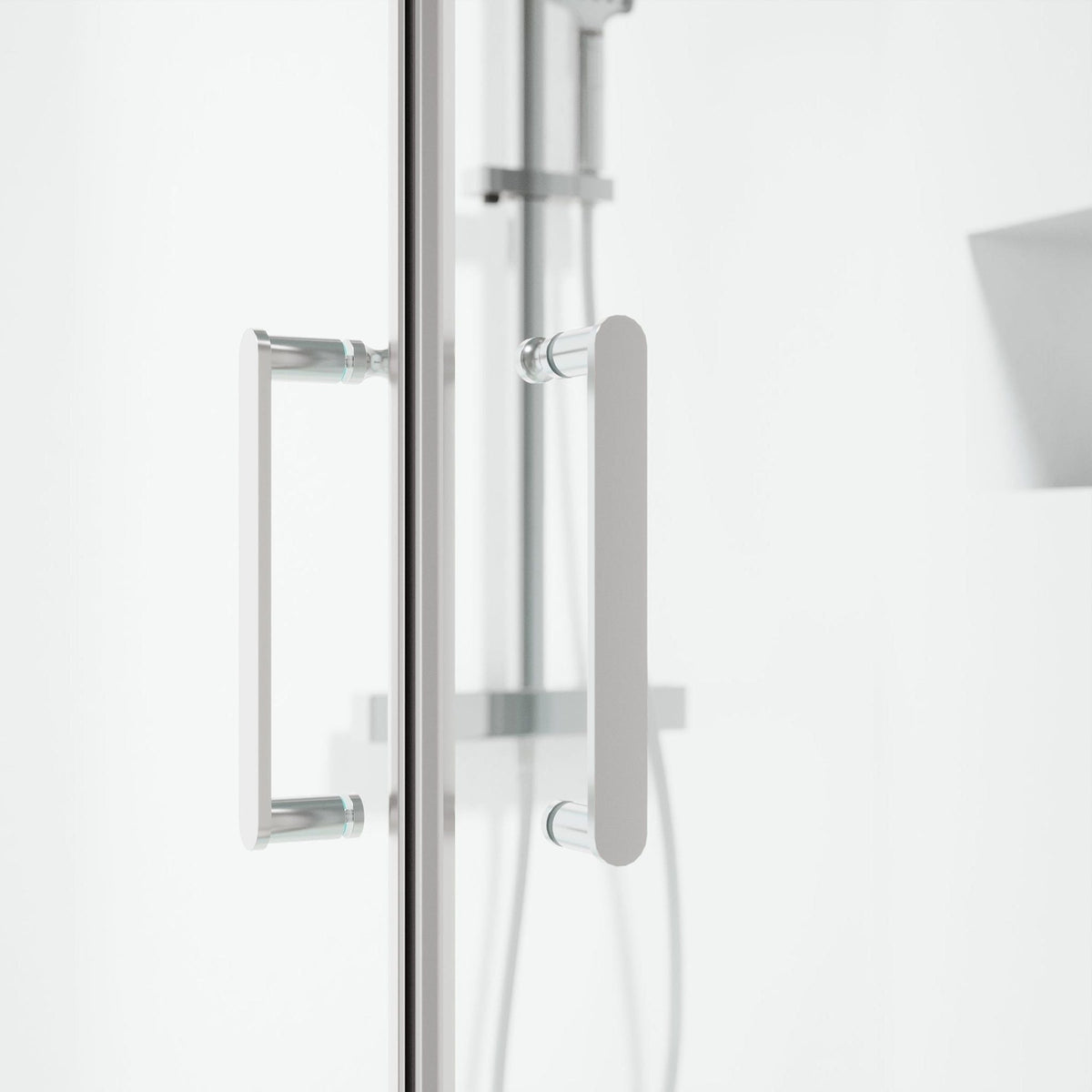 Shower enclosure square 80x80x195 cm - 6 mm clear nano glass - chrome profile - Sandefjord - MASTERSTORE - 8595677176285 - Shower Enclosures - 15-080-02-60-00 - 8595677176285