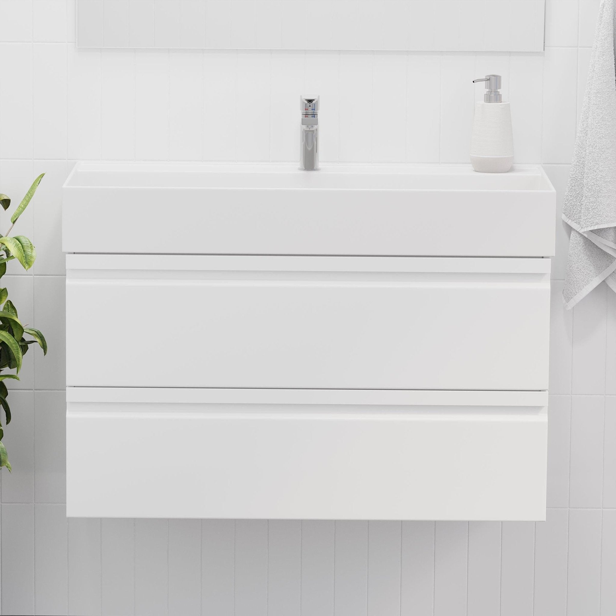Karvåg Badrumsmöbel, Vit Högblank