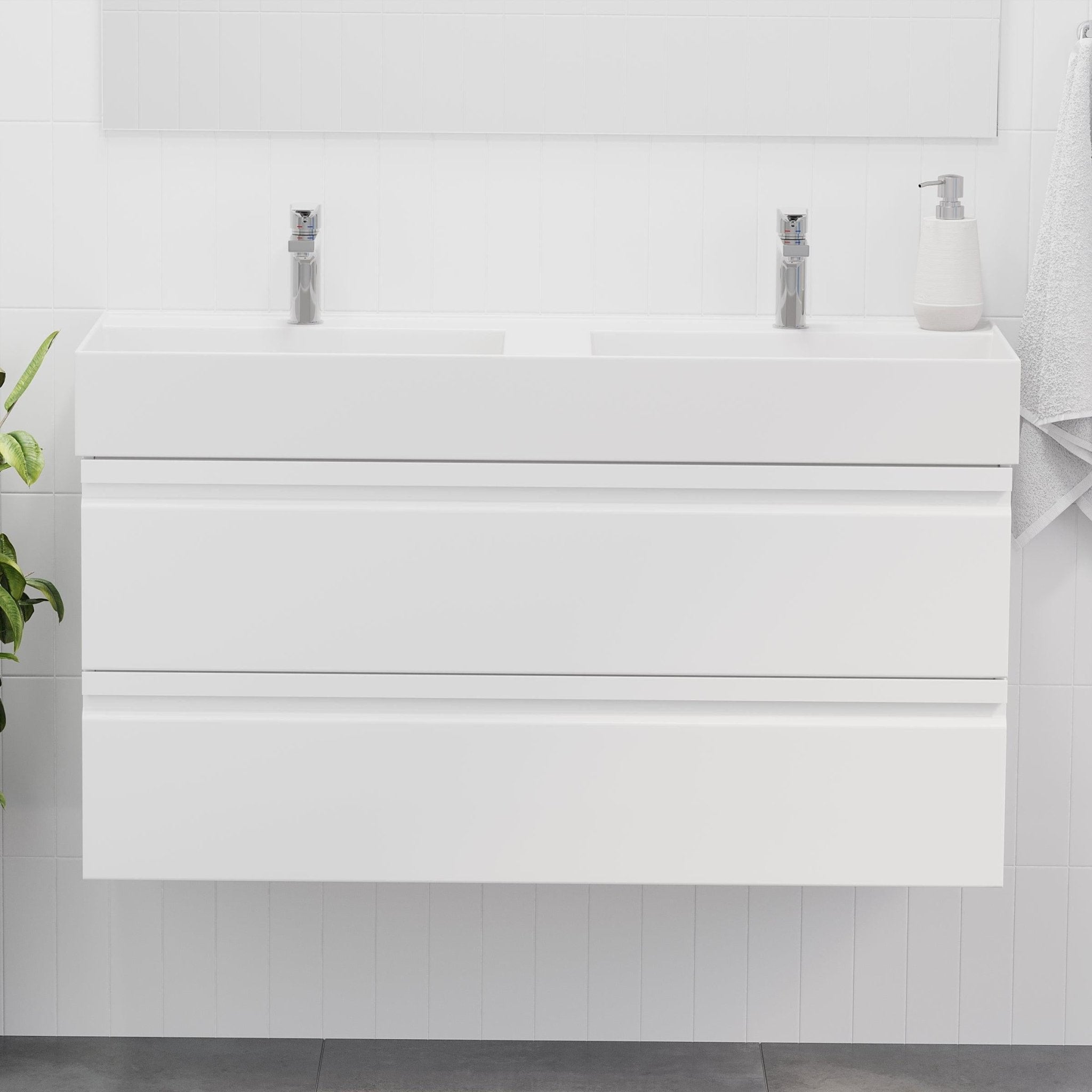 Karvåg Badrumsmöbel, Vit Högblank