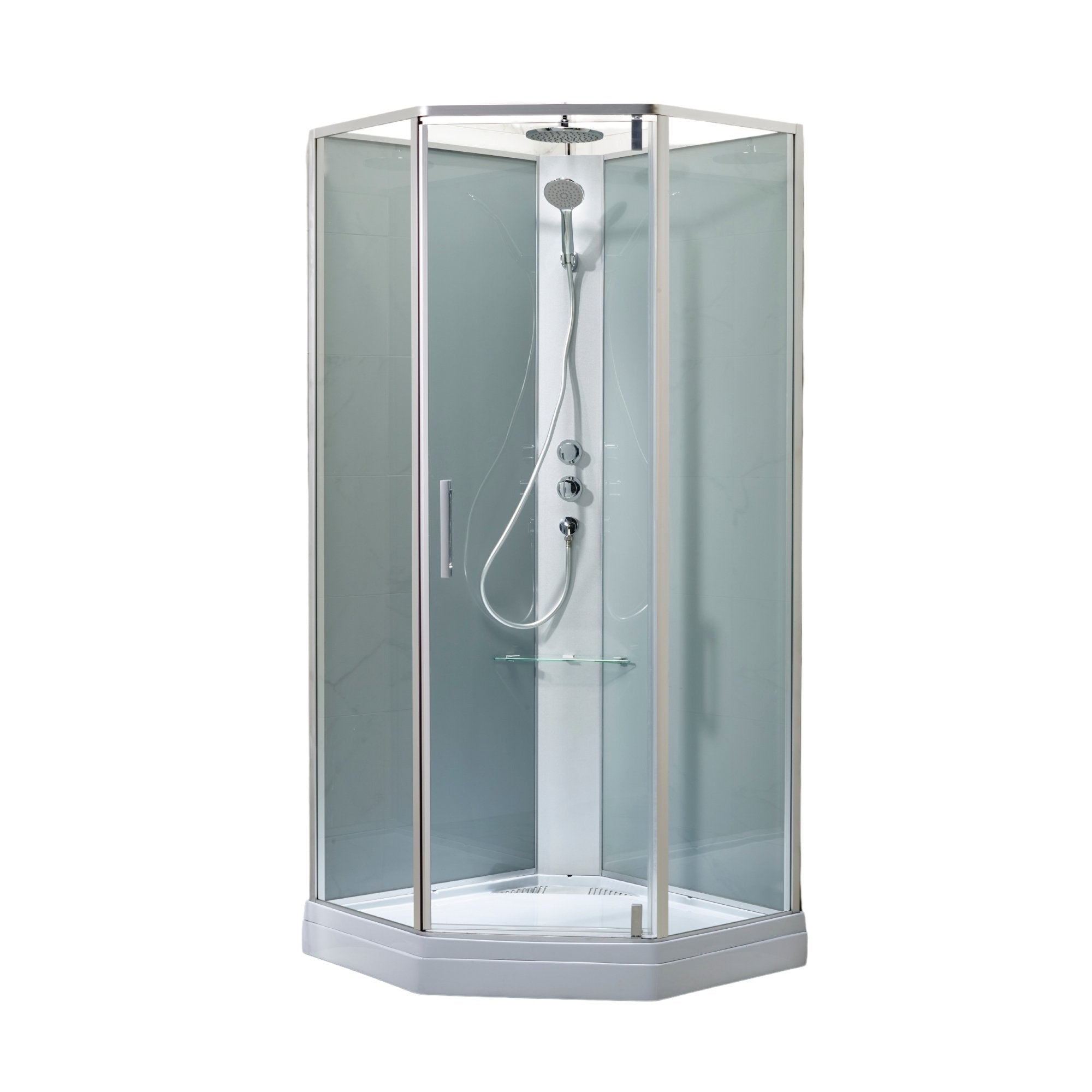 Marienlyst, Shower Cabin Set - Code, Glass Grey - 90 cm - MASTERSTORE - 8595677177398 - Shower Cabin Set - Code - 20 - 090 - 01 - 53 - 40 - 8595677177398
