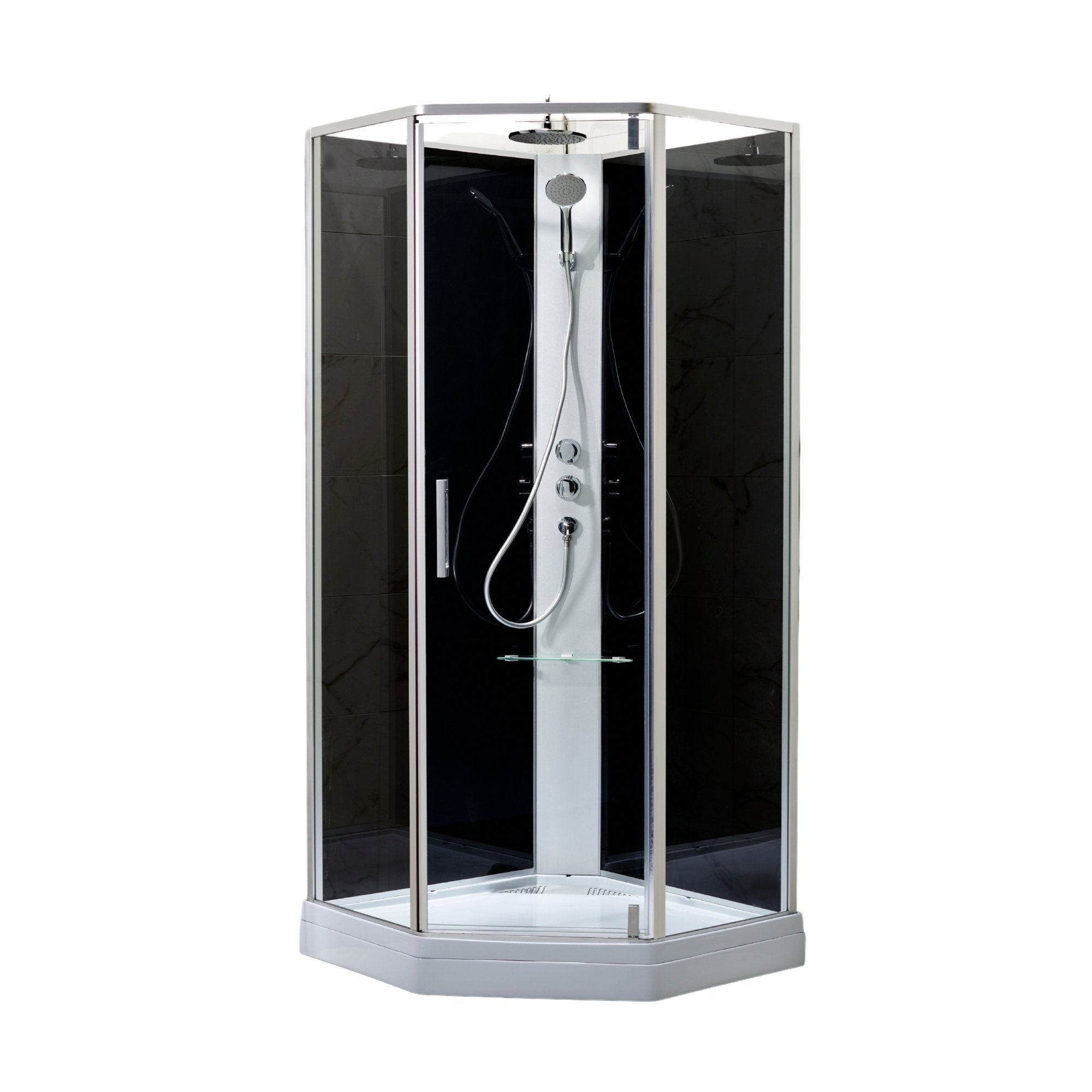 Marienlyst, Shower Cabin Set - Code, Glass Grey - 90 cm - MASTERSTORE - 8595677177398 - Shower Cabin Set - Code - 20 - 090 - 01 - 53 - 40 - 8595677177398