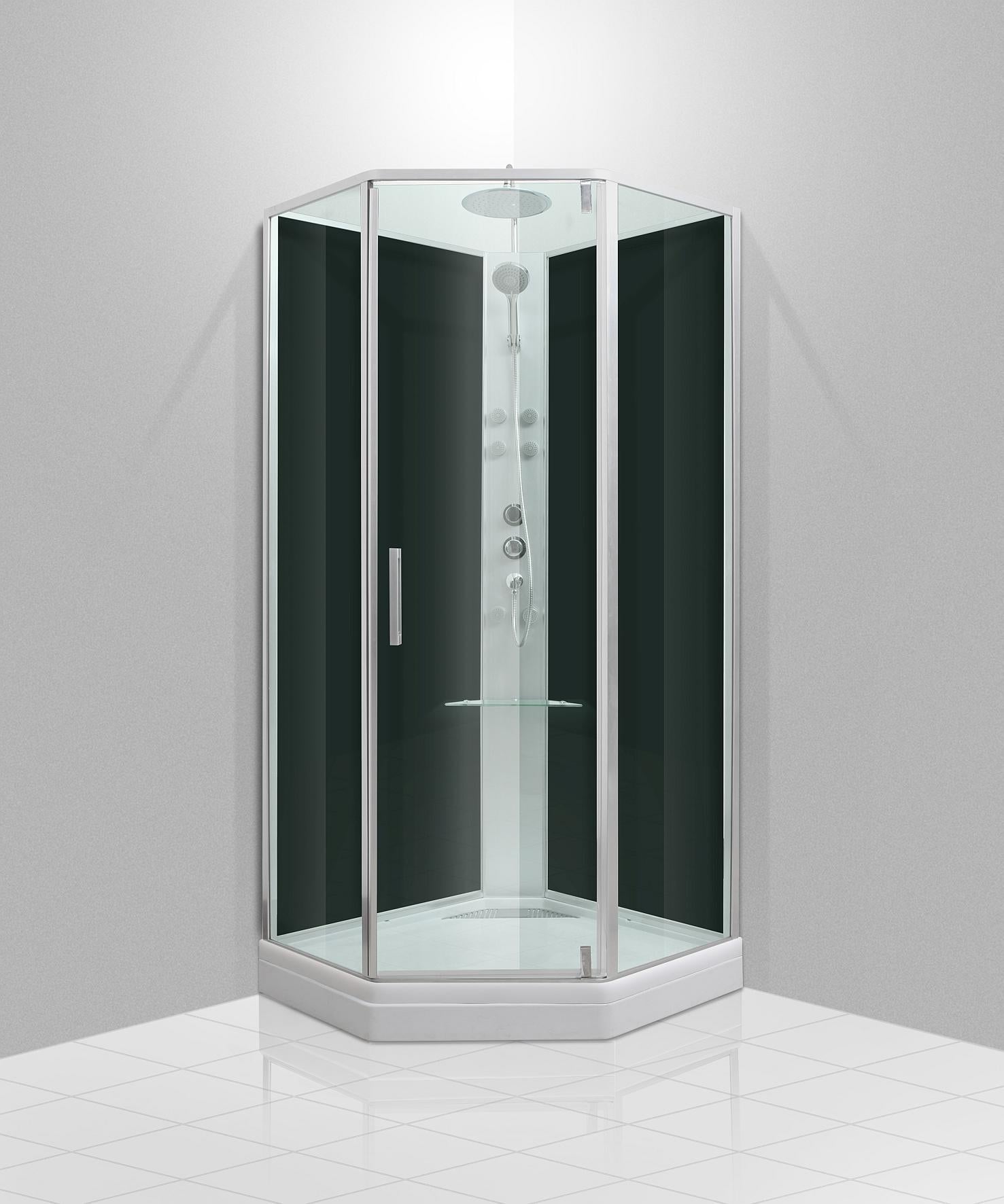 Marienlyst, Shower Cabin Set - Code, Glass Grey - 90 cm - MASTERSTORE - 8595677177398 - Shower Cabin Set - Code - 20 - 090 - 01 - 53 - 40 - 8595677177398