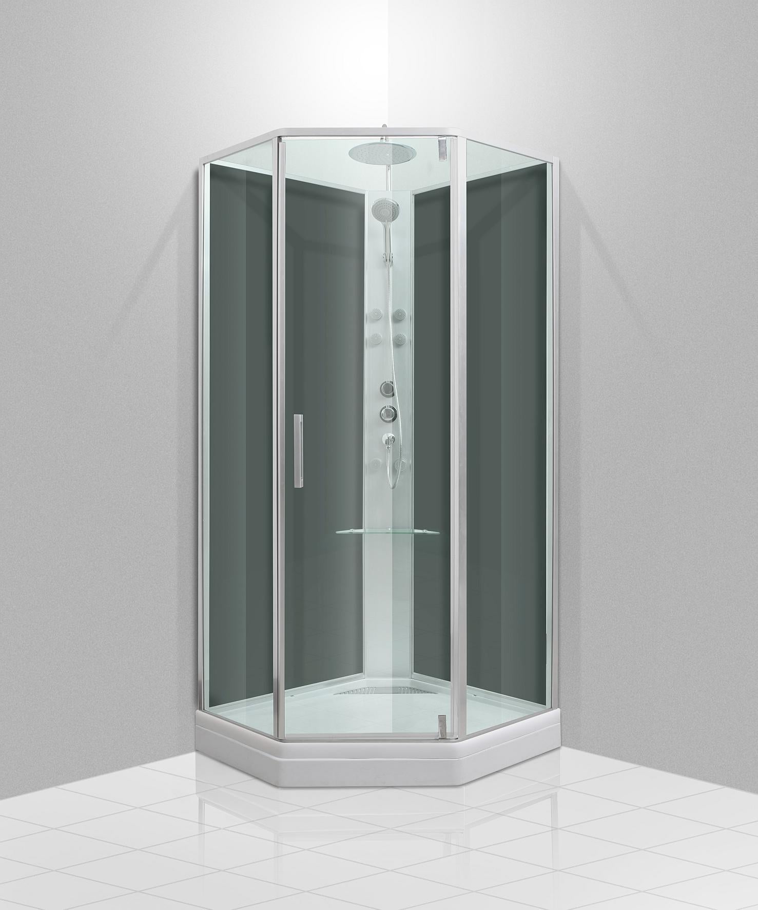 Marienlyst, Shower Cabin Set - Code, Glass Clear - 90 cm - MASTERSTORE - 8595677177404 - Shower Cabin Set - Code - 20 - 090 - 02 - 50 - 40 - 8595677177404