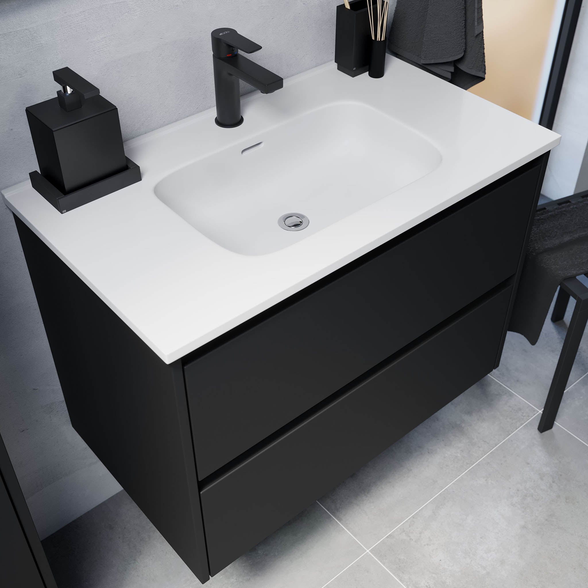 Molde, Furniture Set - One Box, Black Mat - 79 cm - MASTERSTORE - 8595677178920 - Furniture Set - One Box - 77 - 080 - 11 - 02 - 00 - 8595677178920