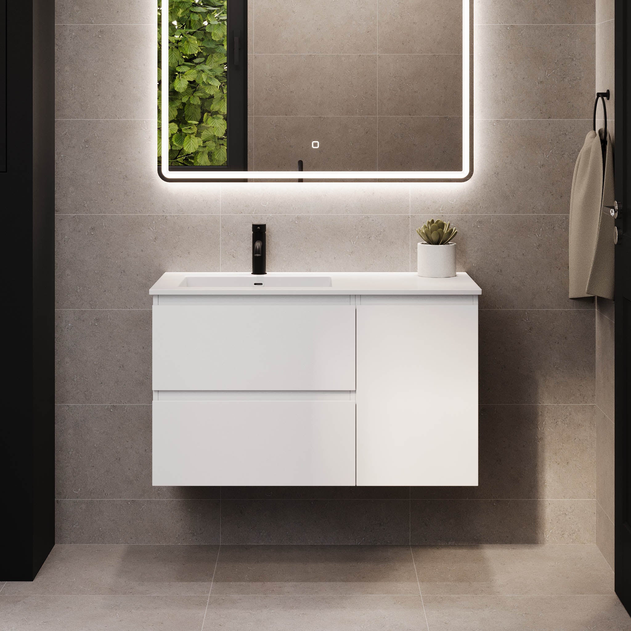 Sifjord, Furniture Set - Code, White Mat - 95 cm - MASTERSTORE - 8595677179958 - Furniture Set - Code - 73 - 095 - 51 - 01 - 40 - 8595677179958