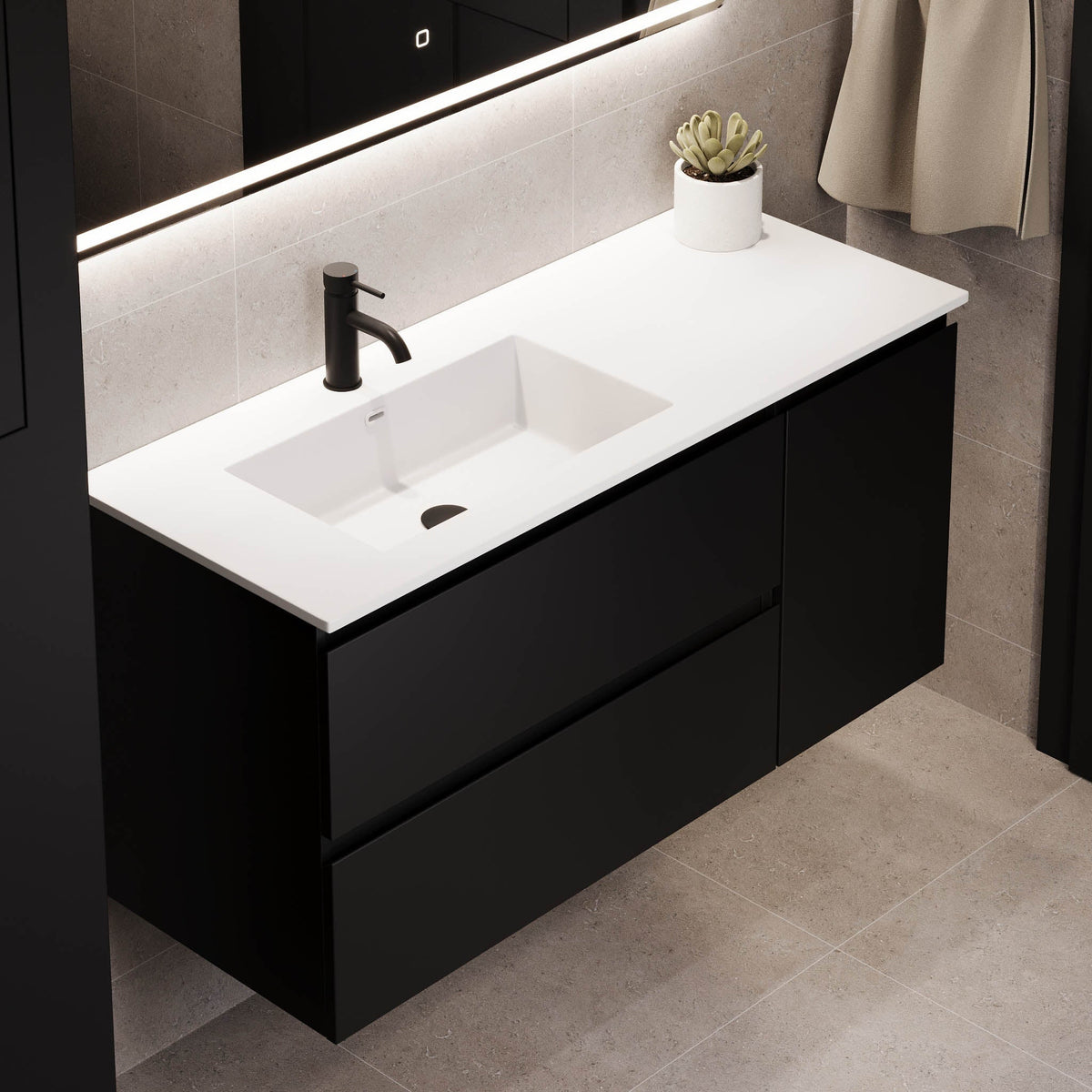 Sifjord, Furniture Set - Code, Black Mat - 100 cm - MASTERSTORE - 8595677180008 - Furniture Set - Code - 73 - 100 - 52 - 02 - 40 - 8595677180008
