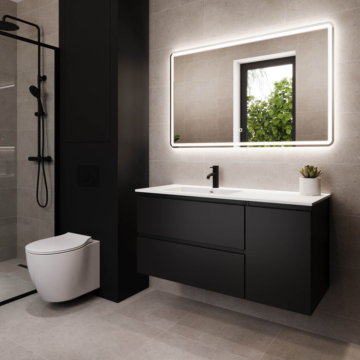 Sifjord, Furniture Set - Code, Black Mat - 100 cm - MASTERSTORE - 8595677180008 - Furniture Set - Code - 73 - 100 - 52 - 02 - 40 - 8595677180008