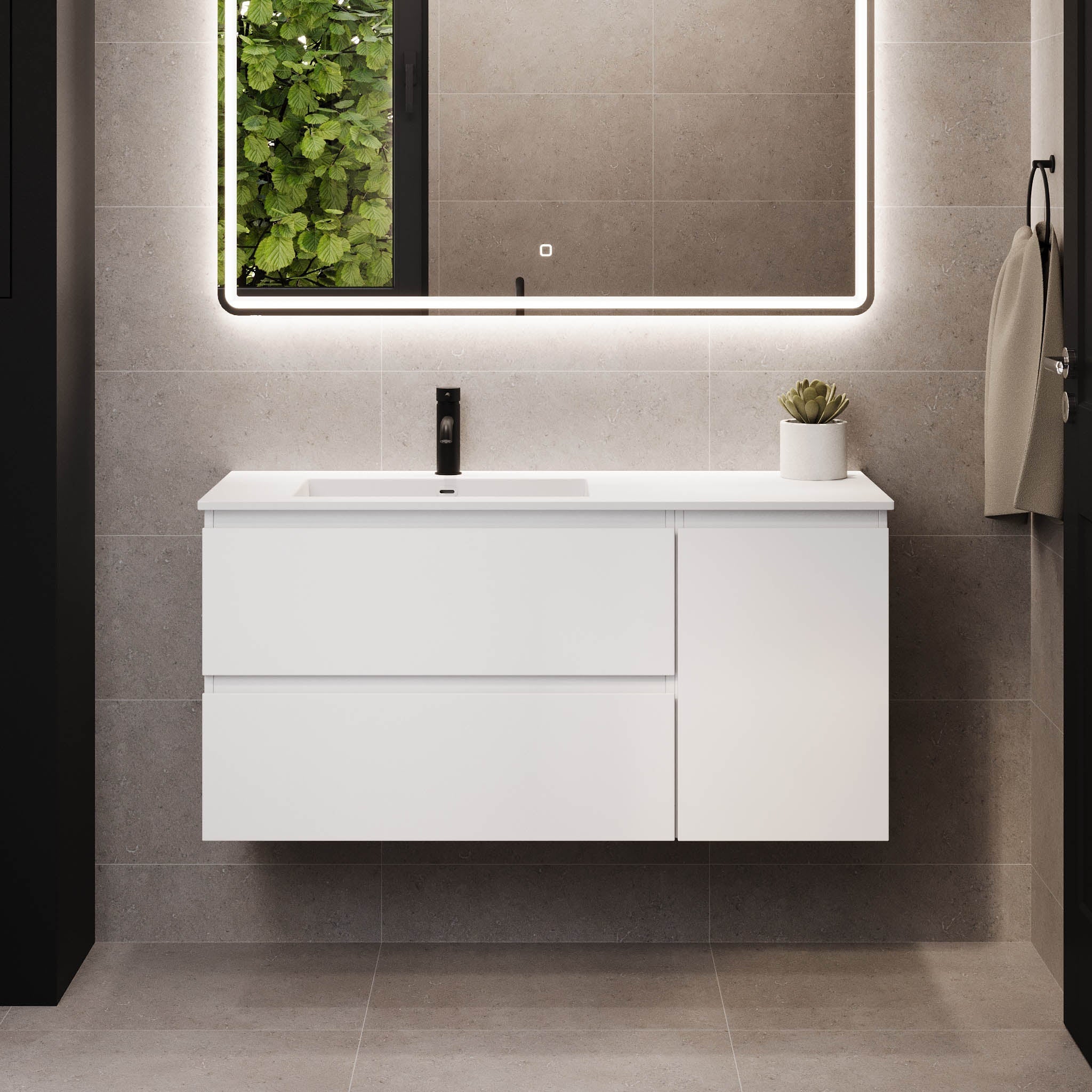 Sifjord, Furniture Set - Code, White Mat - 115 cm - MASTERSTORE - 8595677180053 - Furniture Set - Code - 73 - 115 - 51 - 01 - 40 - 8595677180053
