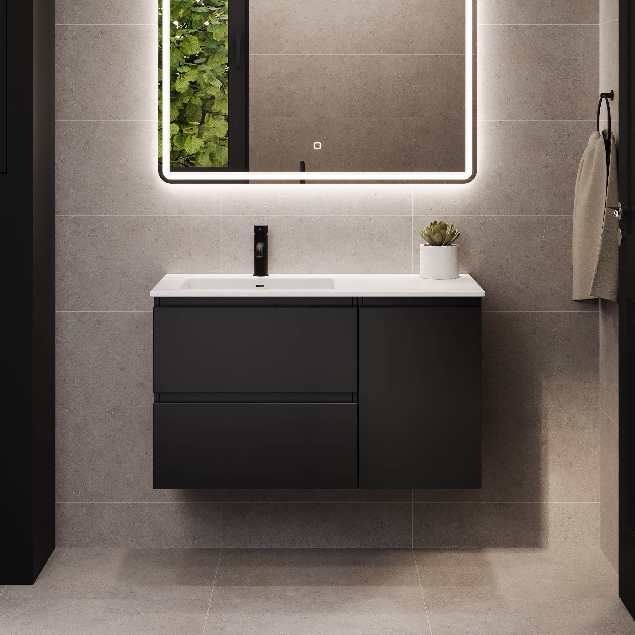 Sifjord, Furniture Set - Code, Black Mat - 115 cm - MASTERSTORE - 8595677180060 - Furniture Set - Code - 73 - 115 - 51 - 02 - 40 - 8595677180060