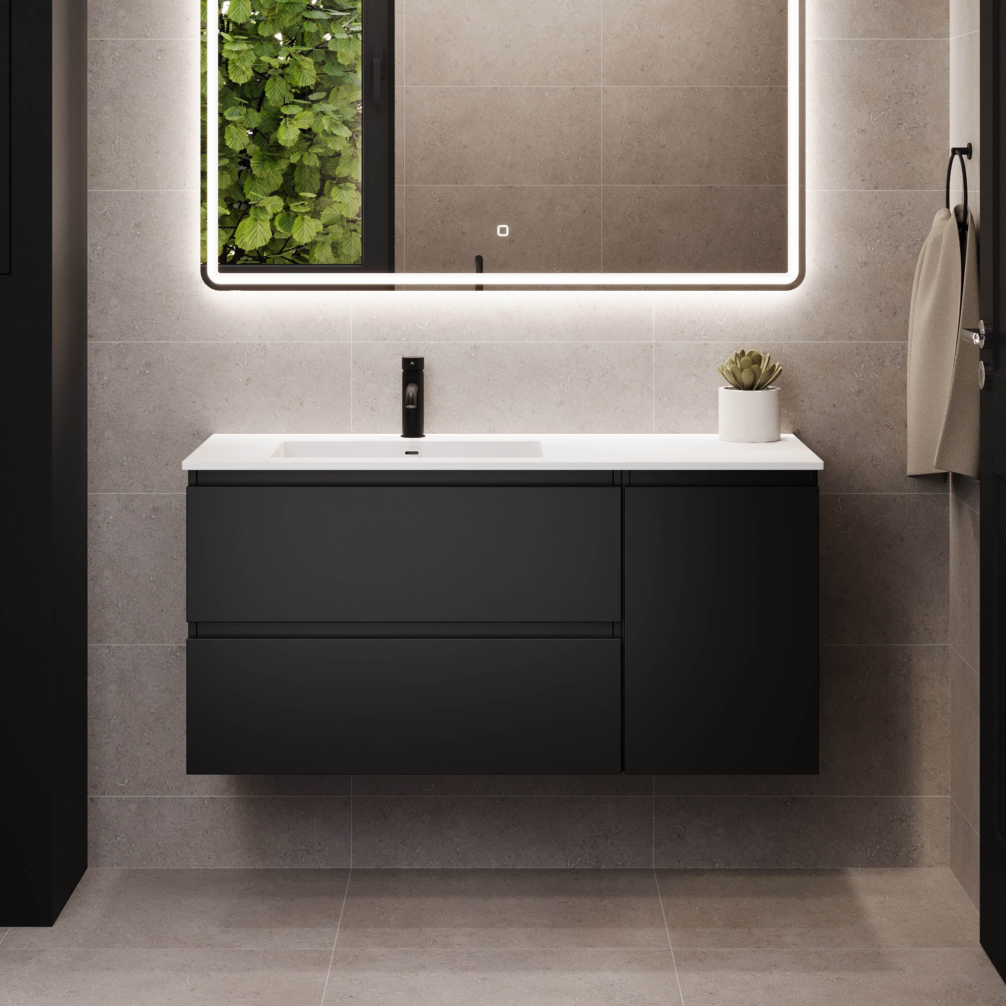 Sifjord, Furniture Set - Code, Black Mat - 120 cm - MASTERSTORE - 8595677180107 - Furniture Set - Code - 73 - 120 - 52 - 02 - 40 - 8595677180107