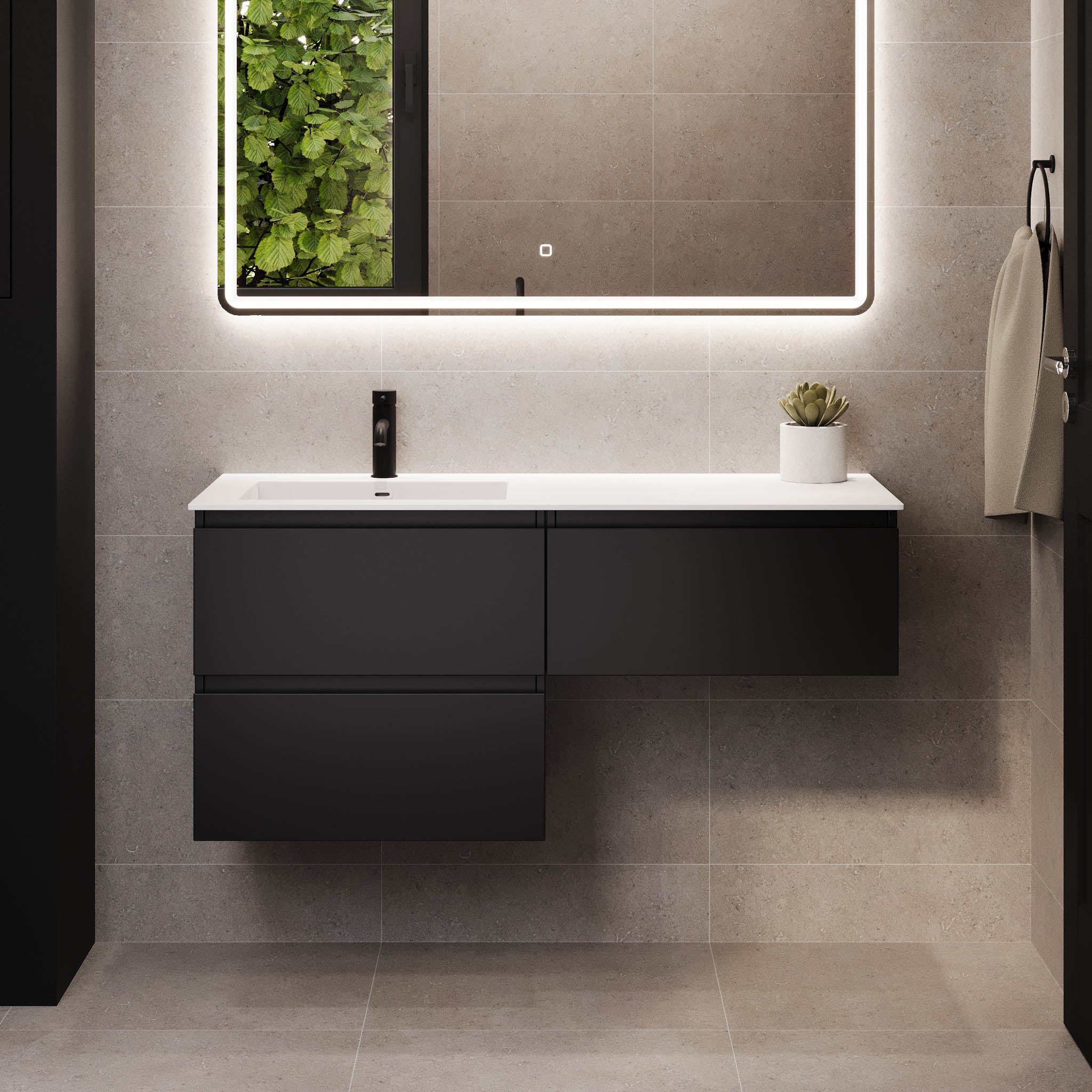 Sifjord, Furniture Set - Code, Black Mat - 120 cm - MASTERSTORE - 8595677180169 - Furniture Set - Code - 73 - 120 - 52 - 02 - 42 - 8595677180169