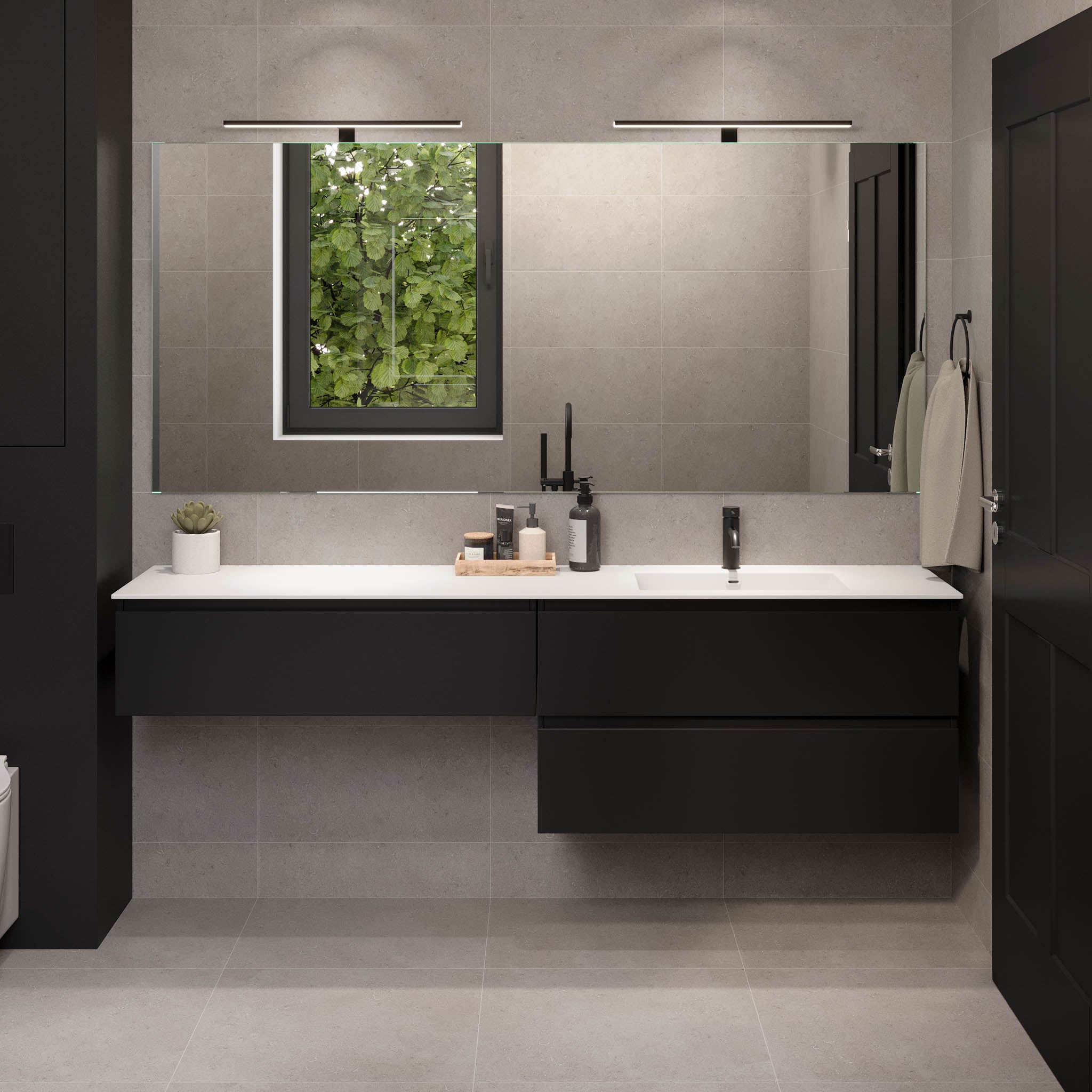 Sifjord Badrumsmöbel, Svart Matt