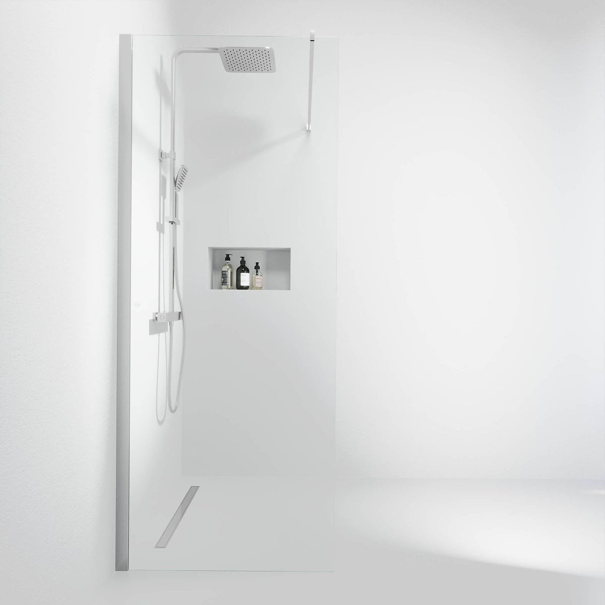 Sandefjord, Shower Wall, Clear/Chrome - 80 cm - MASTERSTORE - 8595677180497 - Shower Wall - 42 - 080 - 07 - 60 - 00 - 8595677180497