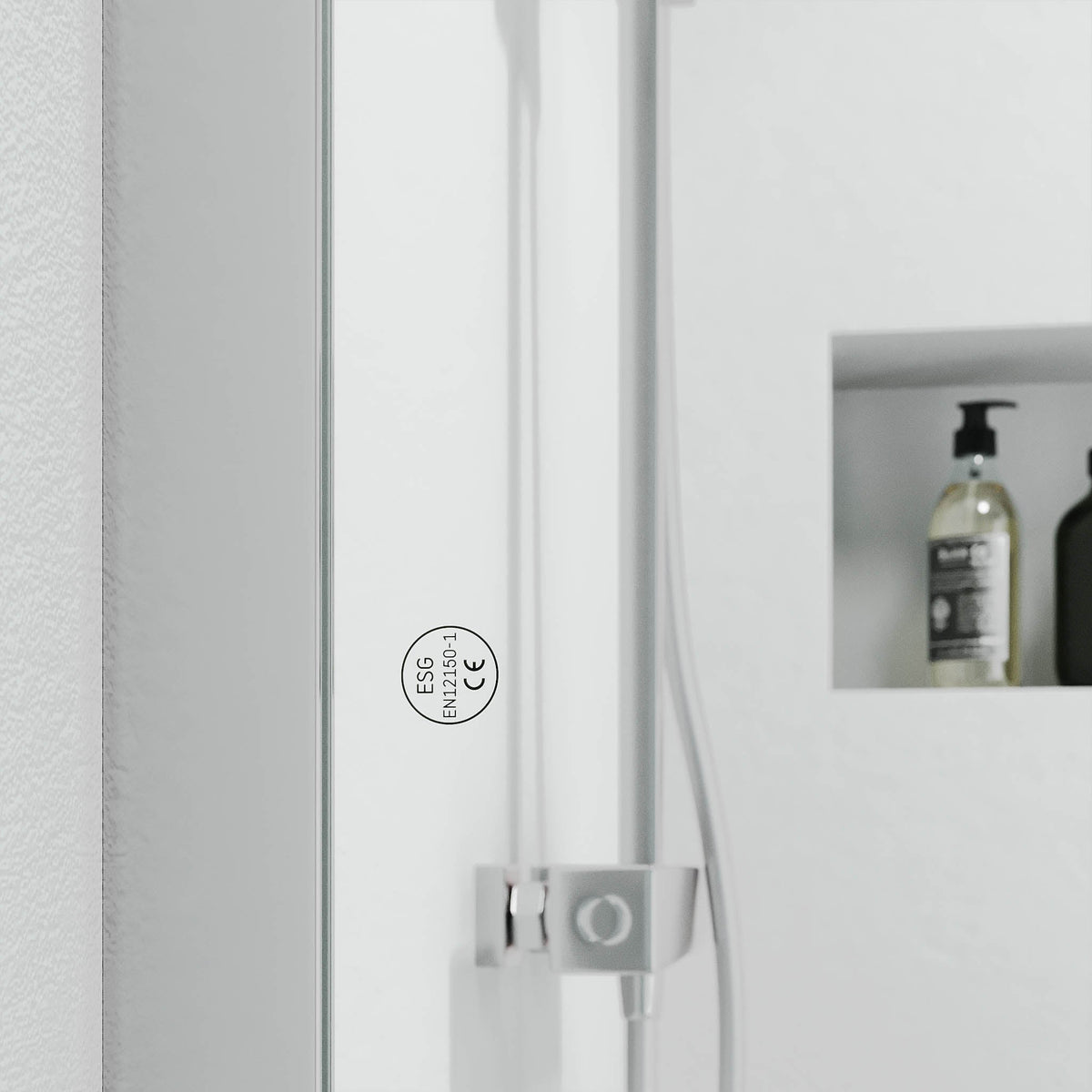 Sandefjord, Shower Wall, Clear/Chrome - 80 cm - MASTERSTORE - 8595677180497 - Shower Wall - 42 - 080 - 07 - 60 - 00 - 8595677180497