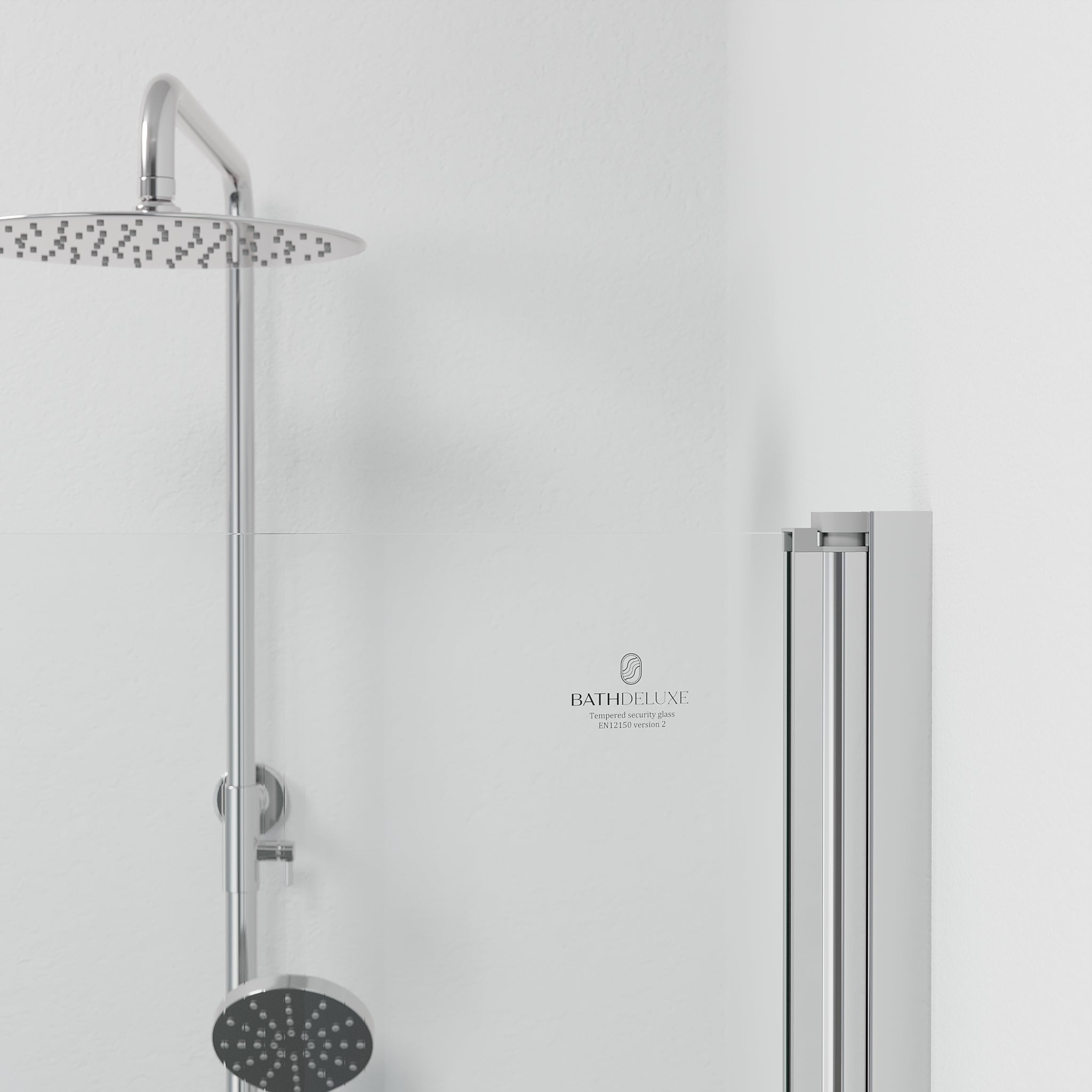 Duschhörna halvrund 90x90x190 cm - 5 mm klarglas - kromprofil - Tulsa - Duschhörn - Tulsa, Shower Enclosure, Chrome - 90 cm - MASTERSTORE - 8595677180749 - Shower Enclosure - 42 - 090 - 10 - 60 - 02 - 8595677180749 -