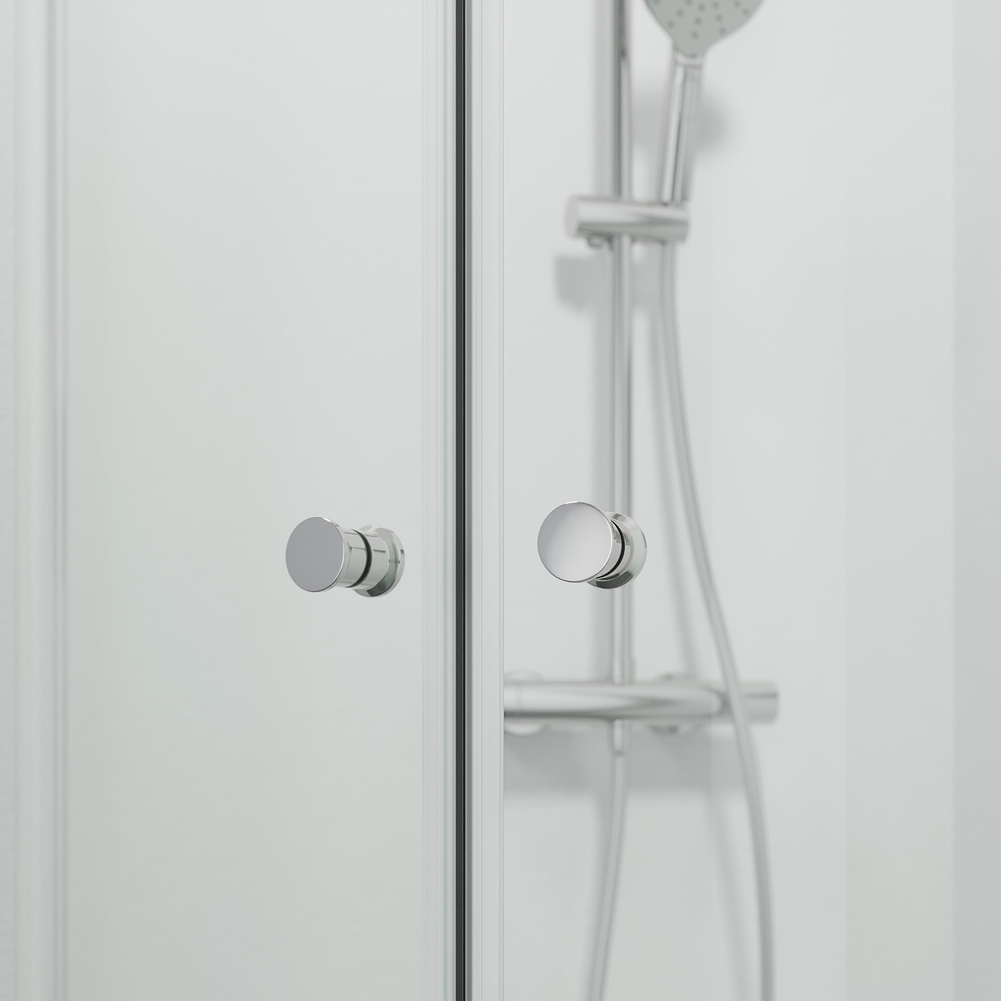 Tulsa, Shower Enclosure, Chrome - 90 cm - MASTERSTORE - 8595677180749 - Shower Enclosure - 42 - 090 - 10 - 60 - 02 - 8595677180749