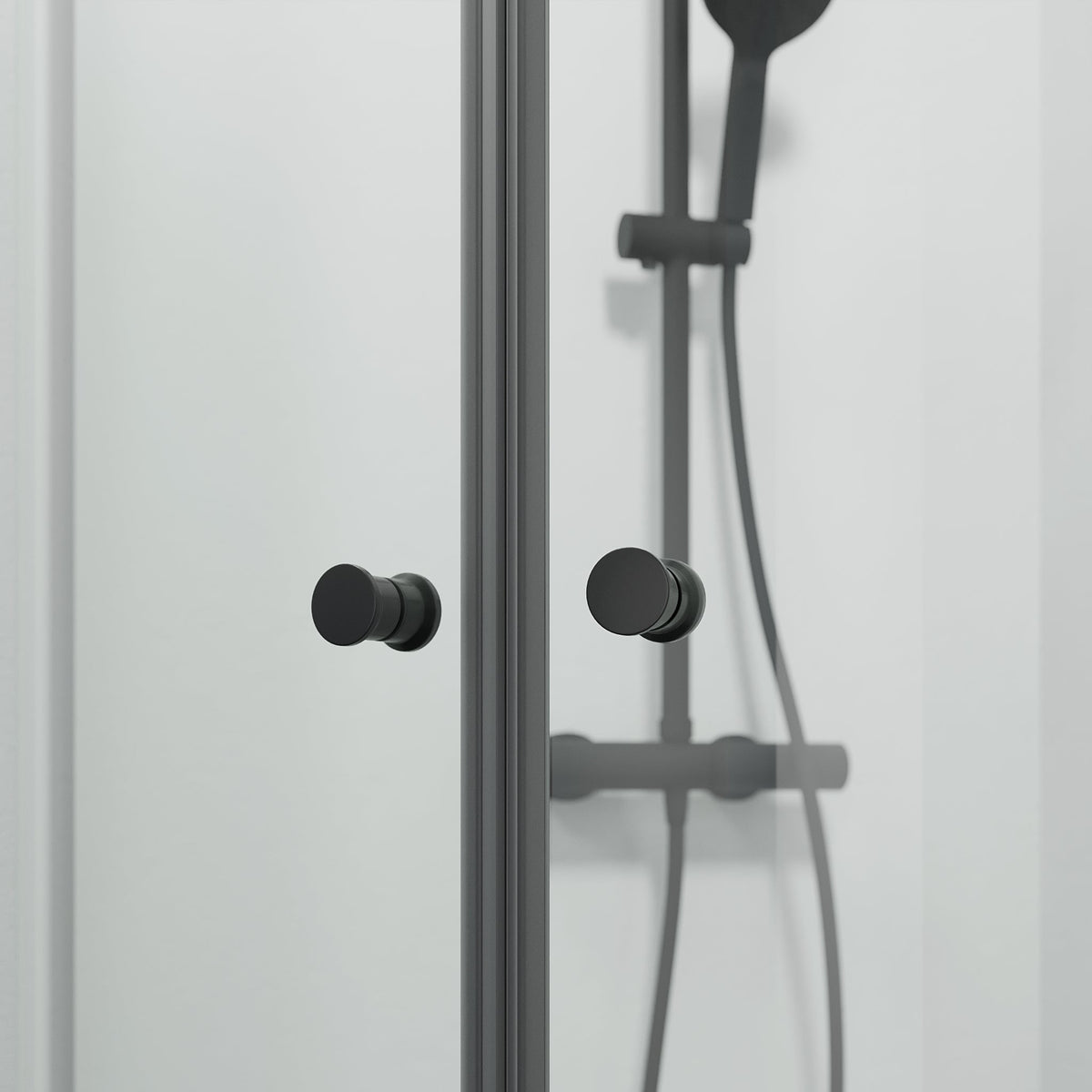 Tulsa, Shower Enclosure, Black Mat - 90 cm - MASTERSTORE - 8595677180756 - Shower Enclosure - 42 - 090 - 10 - 02 - 02 - 8595677180756
