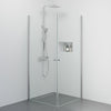 Duschvägg kvadratisk 90x90x190 cm - 5 mm klarglas - Krom profil - Tulsa