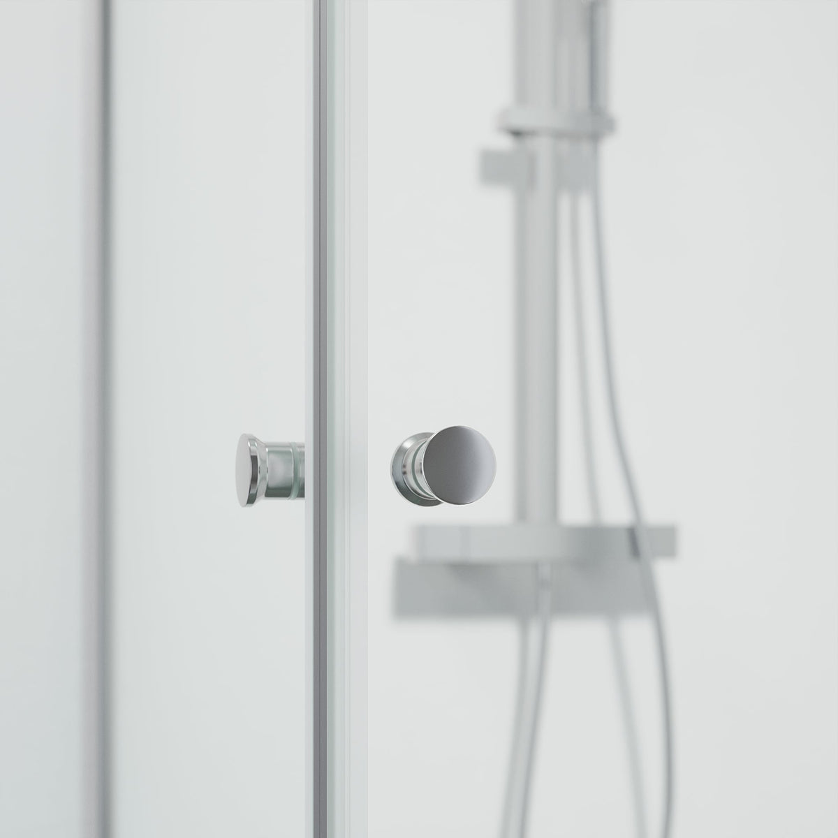 Tulsa, Shower Enclosure, Chrome - 90 cm - MASTERSTORE - 8595677180763 - Shower Enclosure - 42 - 090 - 11 - 60 - 02 - 8595677180763