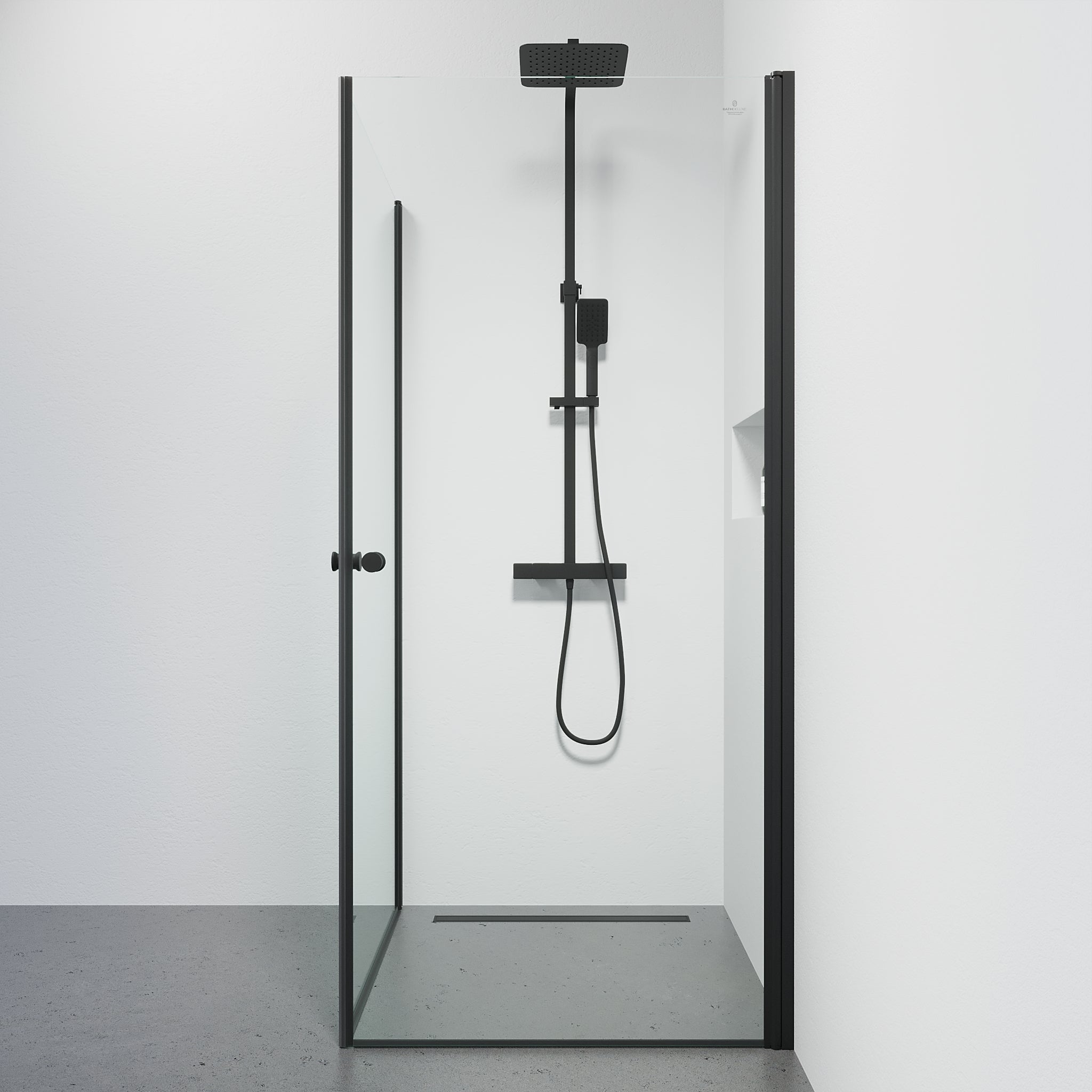 Duschhörna fyrkantig 90x90x190 cm - 5 mm klarglas - svart profil - Tulsa - Duschhörn - Tulsa, Shower Enclosure, Black Mat - 90 cm - MASTERSTORE - 8595677180770 - Shower Enclosure - 42 - 090 - 11 - 02 - 02 - 8595677180770 -