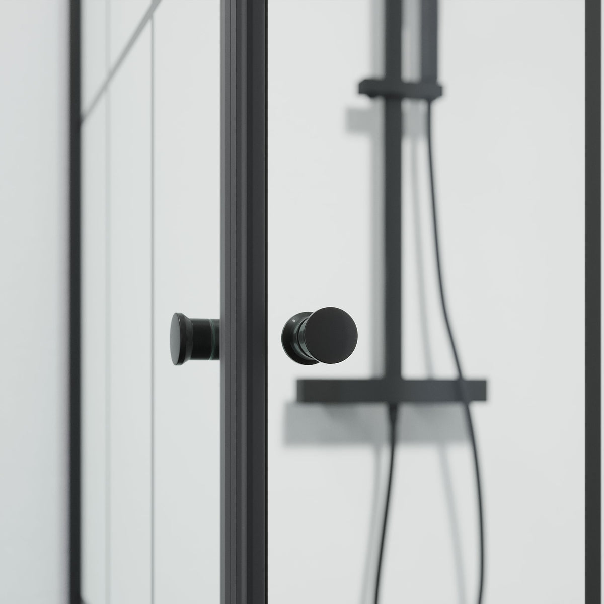 Tulsa, Shower Enclosure, Black Mat - 90 cm - MASTERSTORE - 8595677180787 - Shower Enclosure - 42 - 090 - 12 - 02 - 02 - 8595677180787