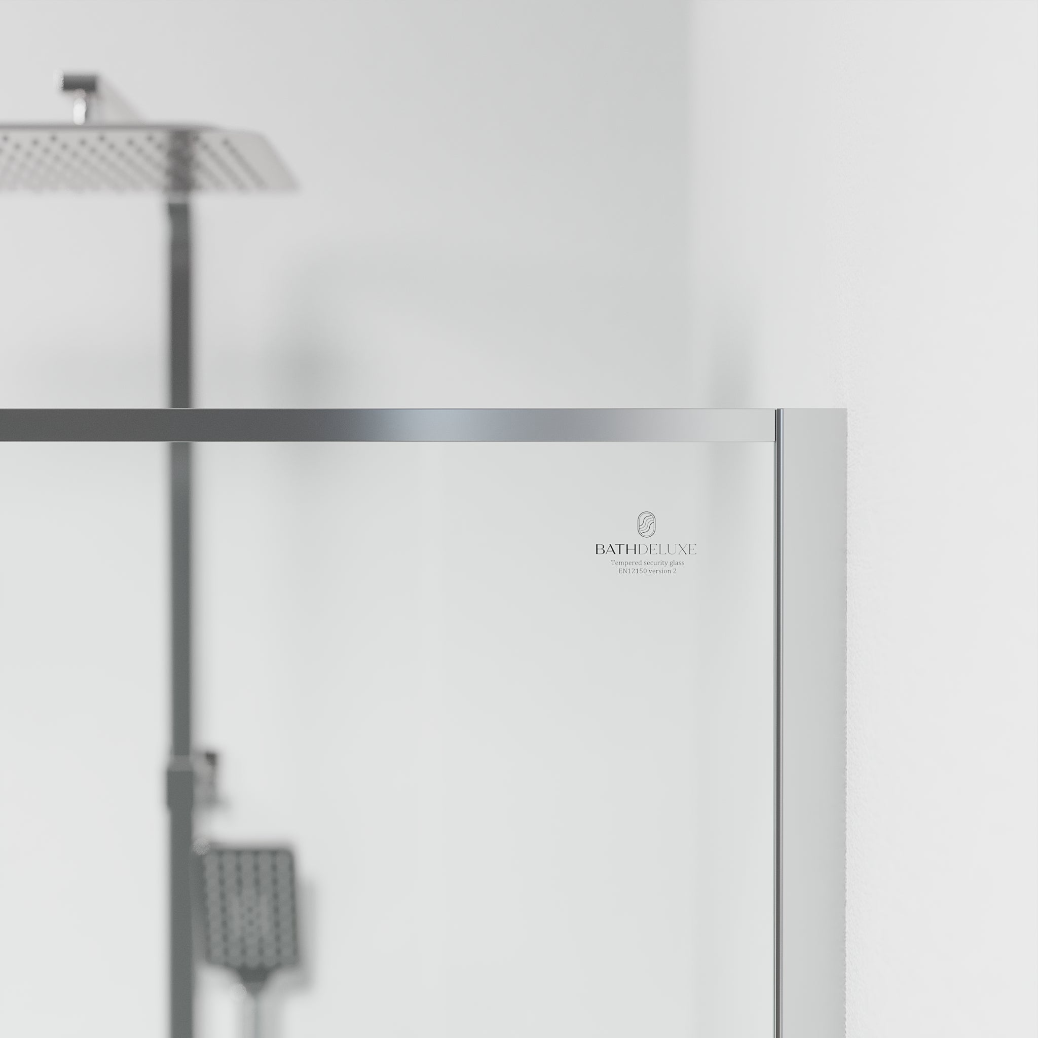 Fast duschvägg med stabiliseringsstag 90x190 cm - 5 mm klarglas - kromprofil - Tulsa - Duschväggar - Tulsa, Shower Wall, Chrome - 90 cm - MASTERSTORE - 8595677180794 - Shower Wall - 42 - 090 - 13 - 60 - 02 - 8595677180794 -